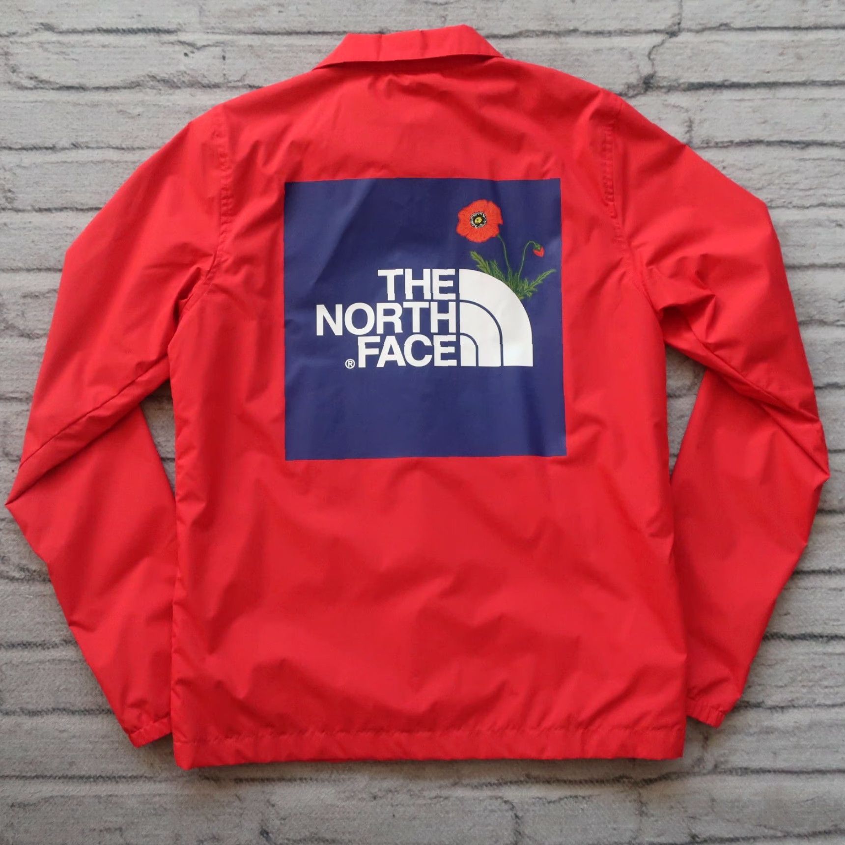 Nordstrom North Face x Olivia Kim Coaches Jacket Men XX-Small Red Floral/Nylon Jacket Size US XXL / EU 58 / 5 - 2 Thumbnail