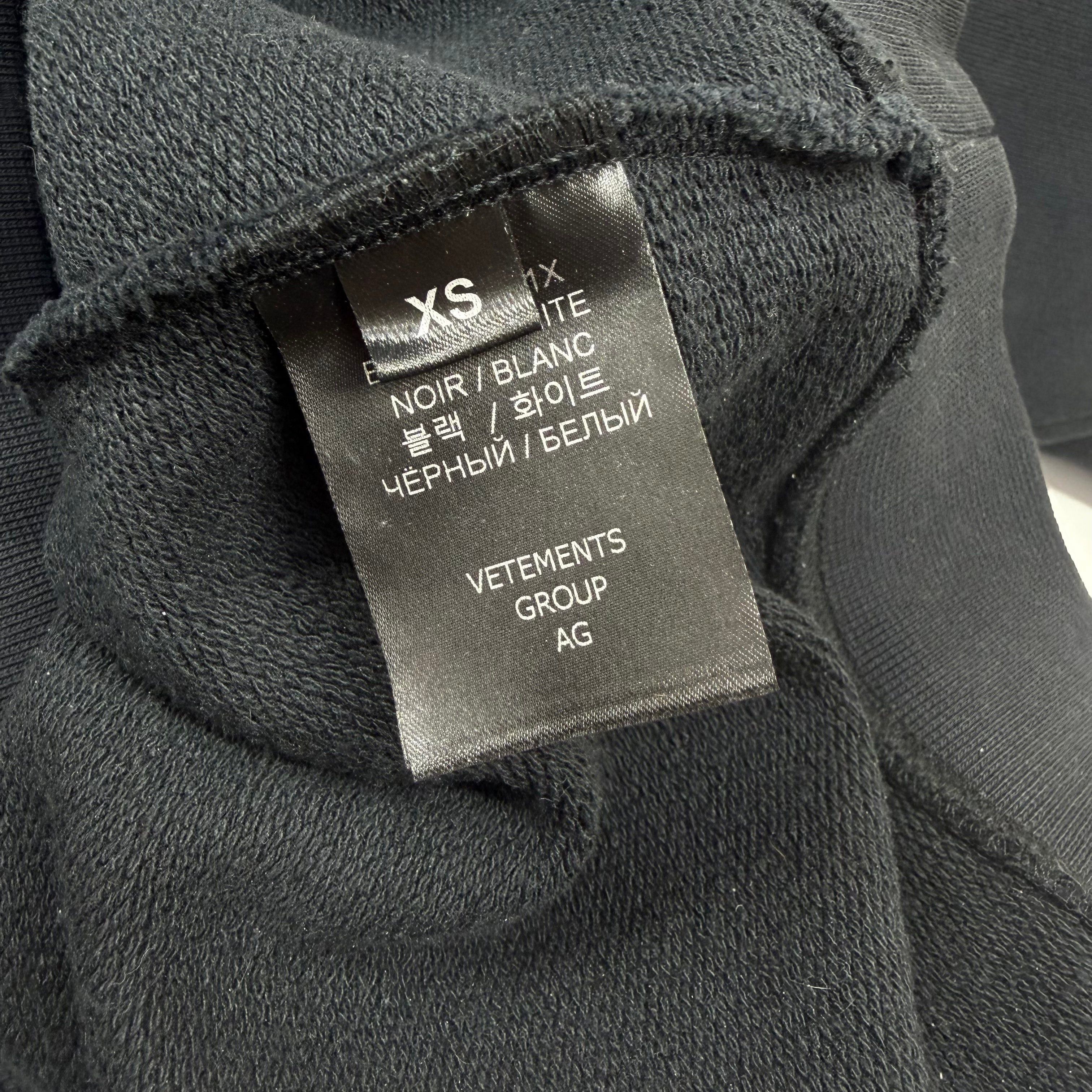 Vetements Vetements Double Anarchy Hoodie Black XS (XL) Size US XL / EU 56 / 4 - 8 Thumbnail