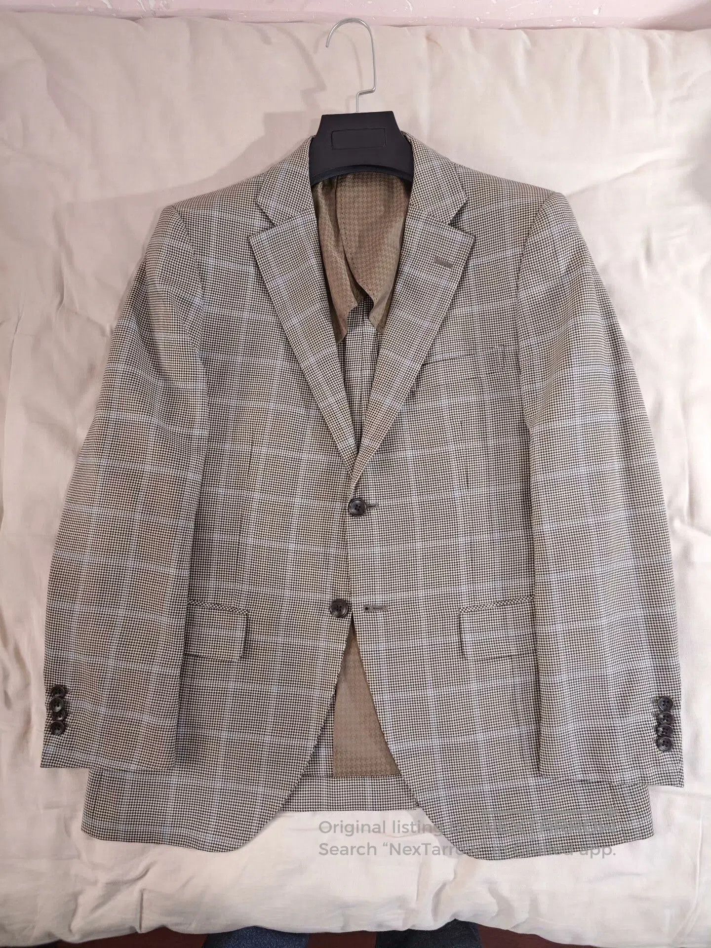 Angelo Nardelli Italian Angelico Wool Blazer with Check Pattern. Size US S / EU 44-46 / 1 - 5 Thumbnail