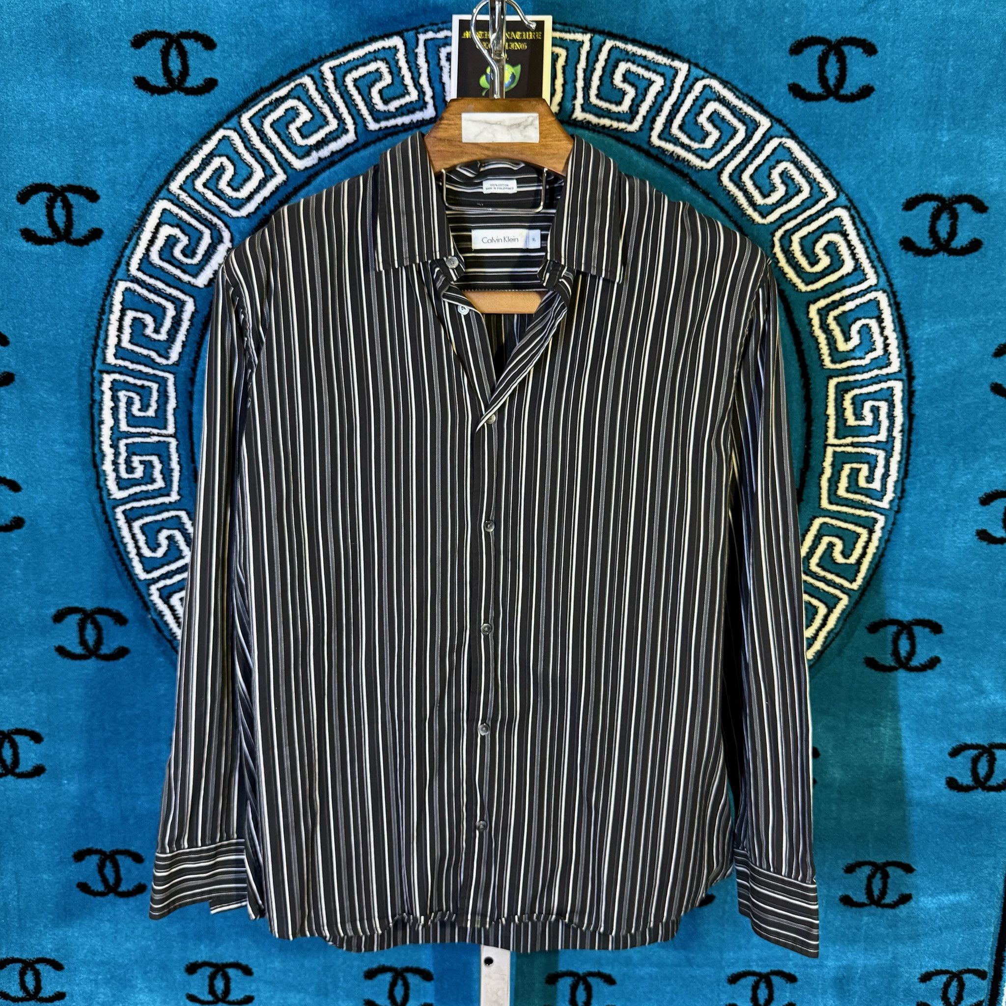 Calvin Klein ICONIC STRIPE MOTIF L/S BUTTON UP Size US XL / EU 56 / 4 - 1 Preview