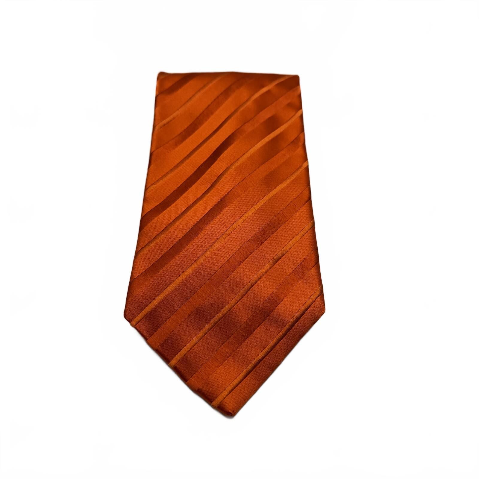 David Donahue David Donahue Tie Men's Orange Woven in Italy Size ONE SIZE - 1 Thumbnail