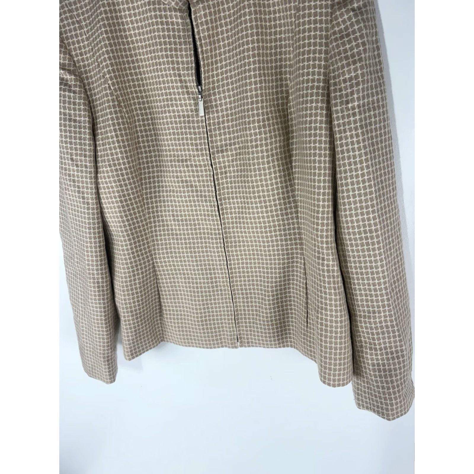 Vintage Vintage Rena Rowan Crm/Beige 100% Wool Full Zip Dress Jacket Womens Size 14 Size XL / US 12-14 / IT 48-50 - 3 Thumbnail