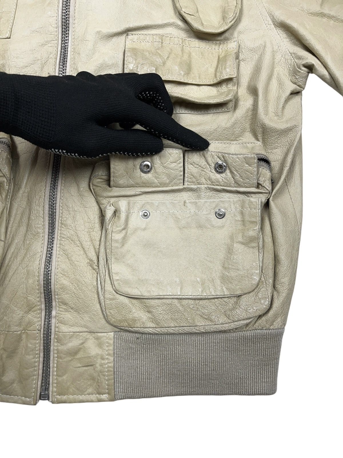 Japanese Brand Vintage Multi Pocket Leather Jacket D&G Style Japanese Size US L / EU 52-54 / 3 - 7 Thumbnail