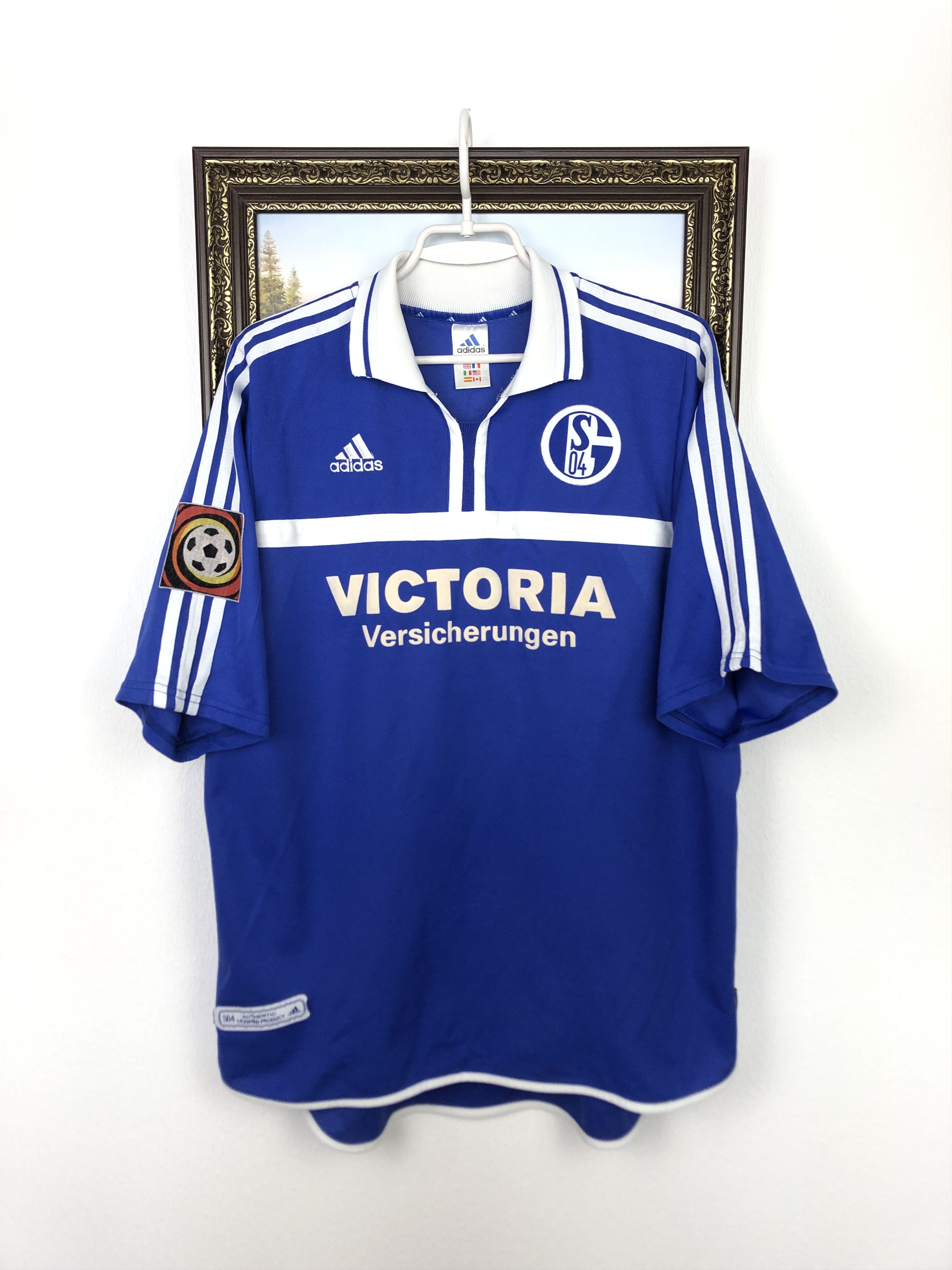 Adidas FC Schalke 04 football shirt 2000 #7 Moller Adidas Tee Size US XL / EU 56 / 4 - 4 Thumbnail