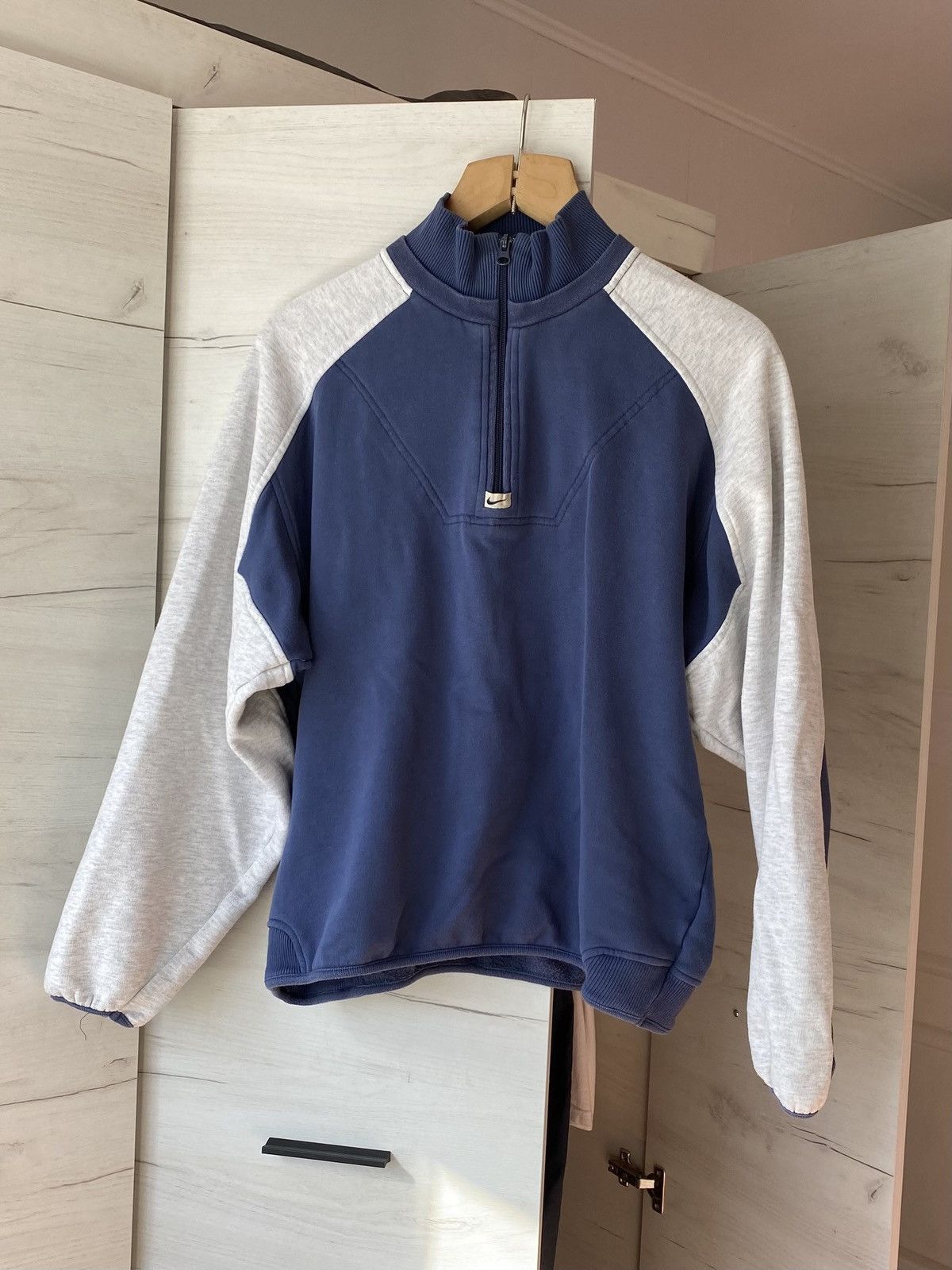 Nike Vintage Nike Track Jacket Blue Grey Swoosh Retro 90s Size US M / EU 48-50 / 2 - 3 Thumbnail