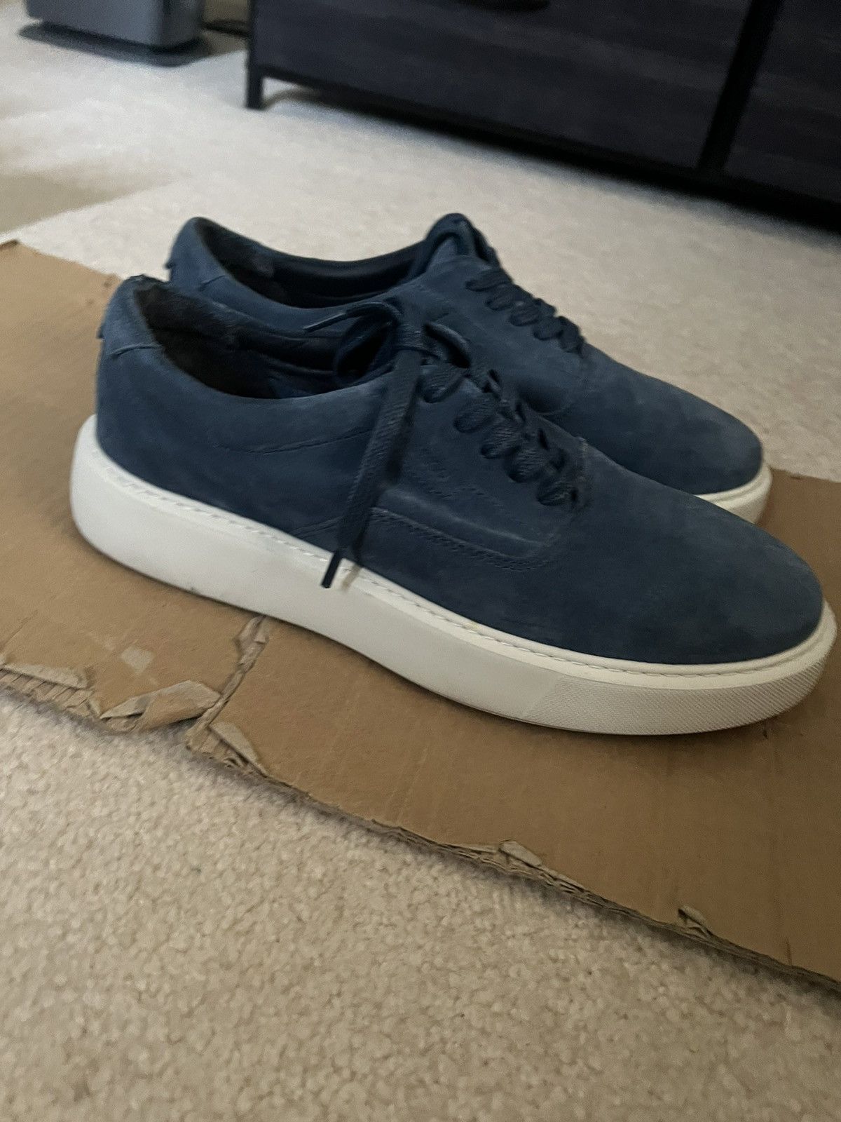Hugo Boss Hugo Boss Quiver Oxford Blue Suede Sneakers Size US 7.5 / EU 40-41 - 2 Thumbnail