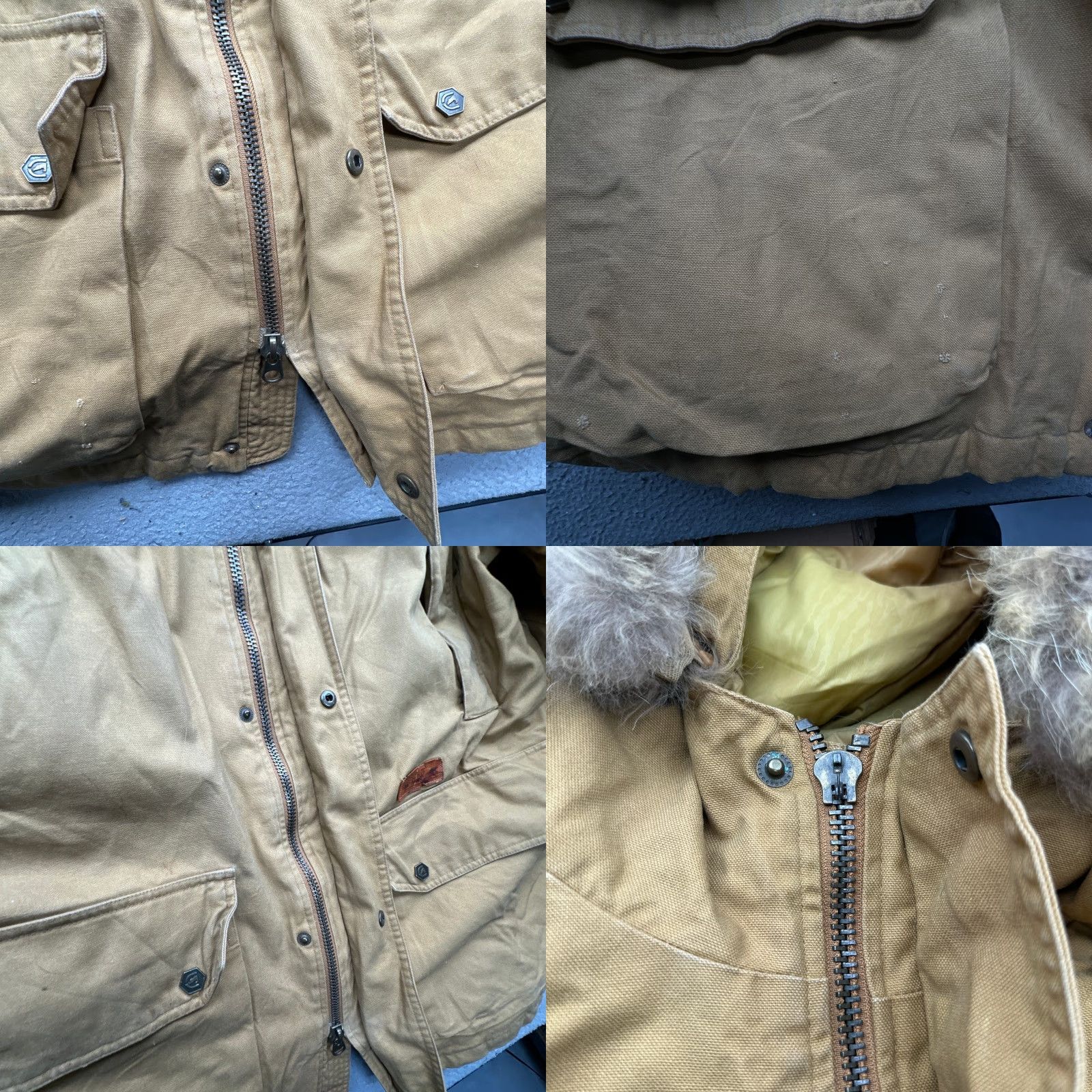Vintage VINTAGE Ecko Function Real Fur Trim Hood Puffer Duck Canvas Jacket Men XXL Brown Pockets Size US XXL / EU 58 / 5 - 10 Thumbnail