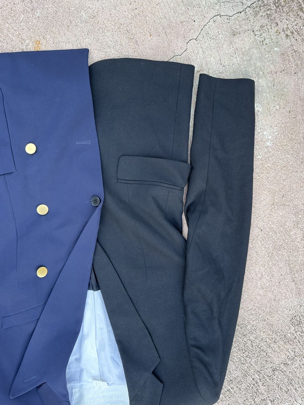 H&M × Maison Margiela Maison Margiela x H&M Blazer Jacket Black/Navy size S-M Size 46L - 7 Thumbnail