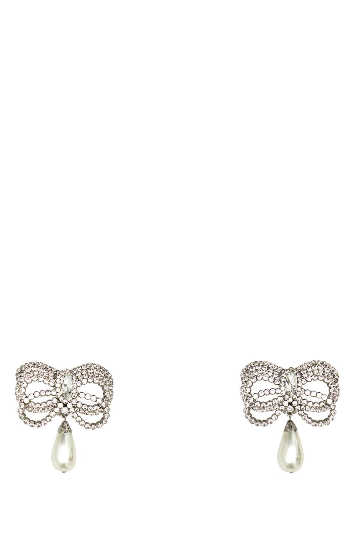 Alessandra Rich Embellished Metal Earrings Size ONE SIZE - 1 Thumbnail