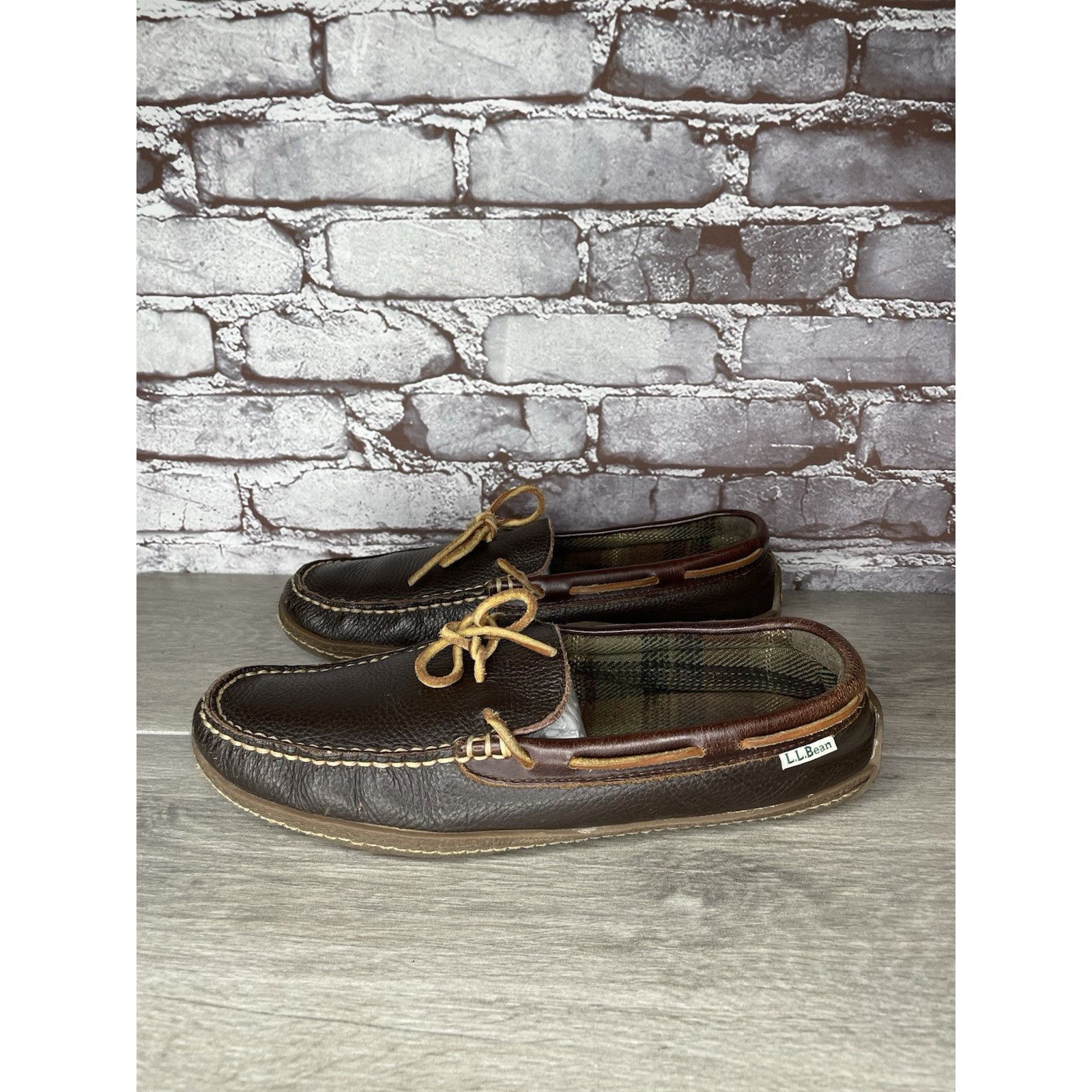 L.L. Bean L.L. Bean Pebble Brown Leather Moccasin Slip On Loafers Shoe Size US 10 / EU 43 - 22 Thumbnail