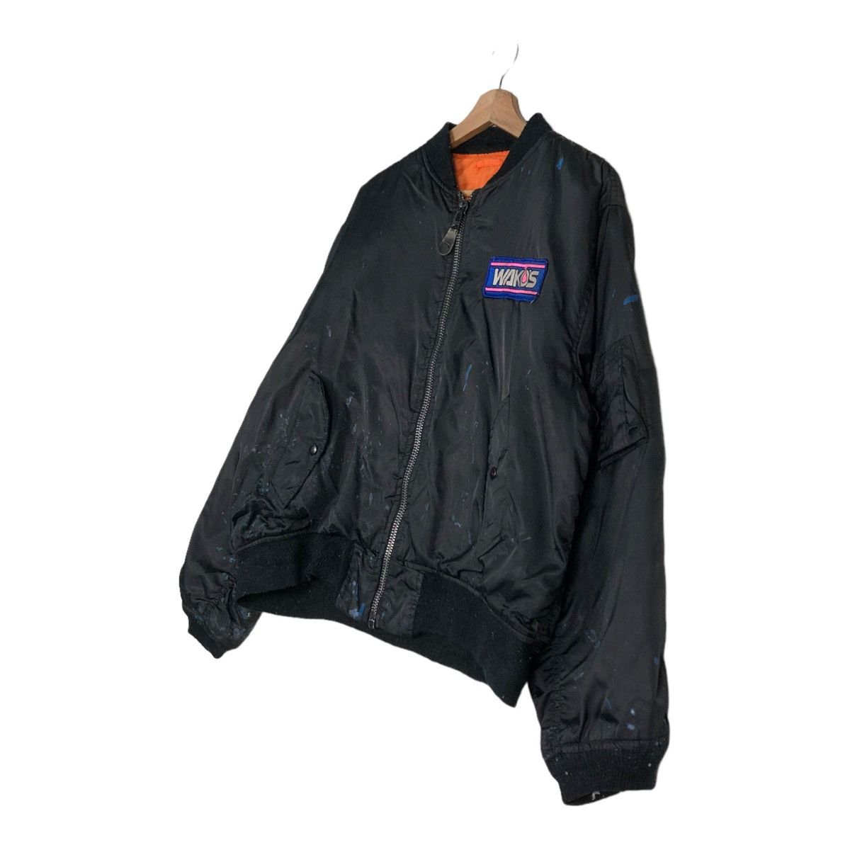 Vintage 🔥VINTAGE BOMBER JACKET MA-1 RACING DUNLOP WAKOS BIG LOGO Size US L / EU 52-54 / 3 - 7 Thumbnail