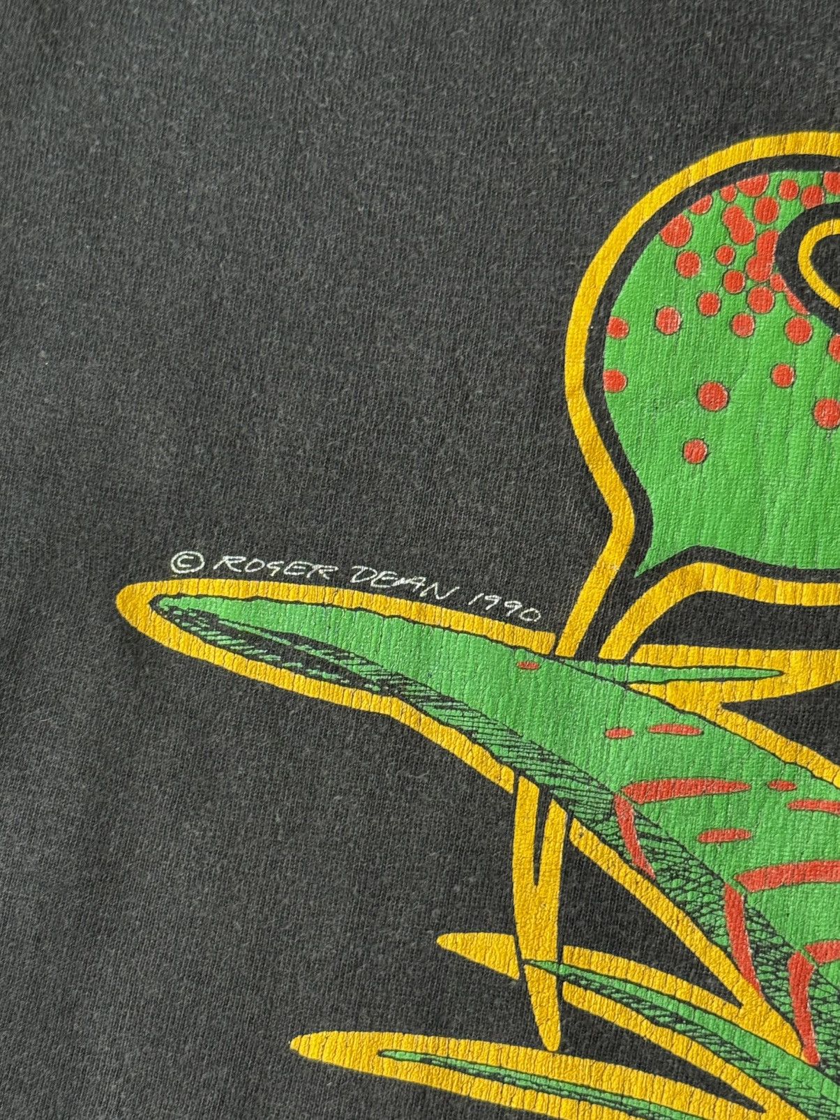 Vintage Vintage 1990 Obitus Psygnosis Roger Dean Video Game T-shirt Size US XL / EU 56 / 4 - 3 Thumbnail