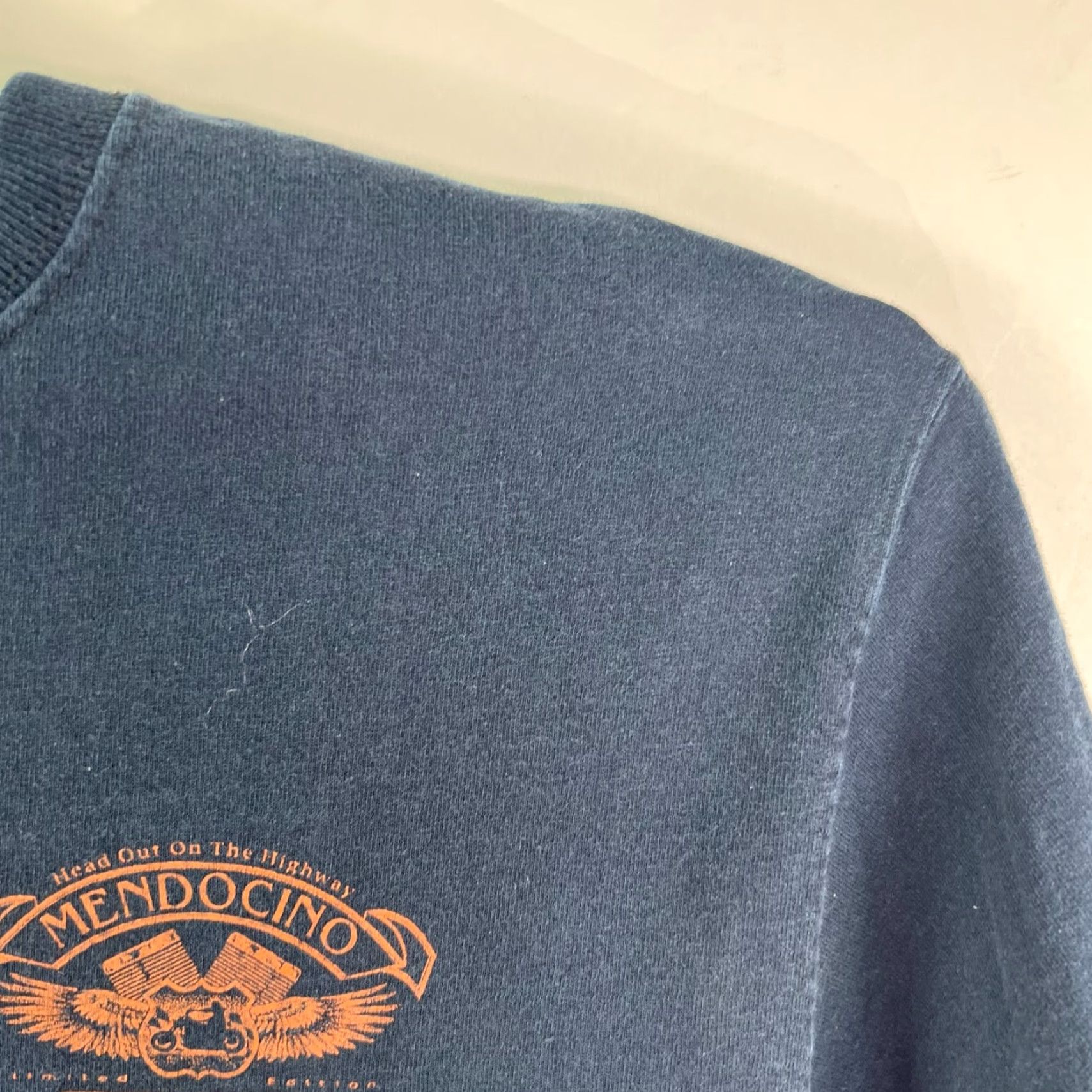 Olive Live To Ride Mendocino T Shirt Mens Size M Blue Motorcycle Graphic Tee Size US M / EU 48-50 / 2 - 4 Thumbnail