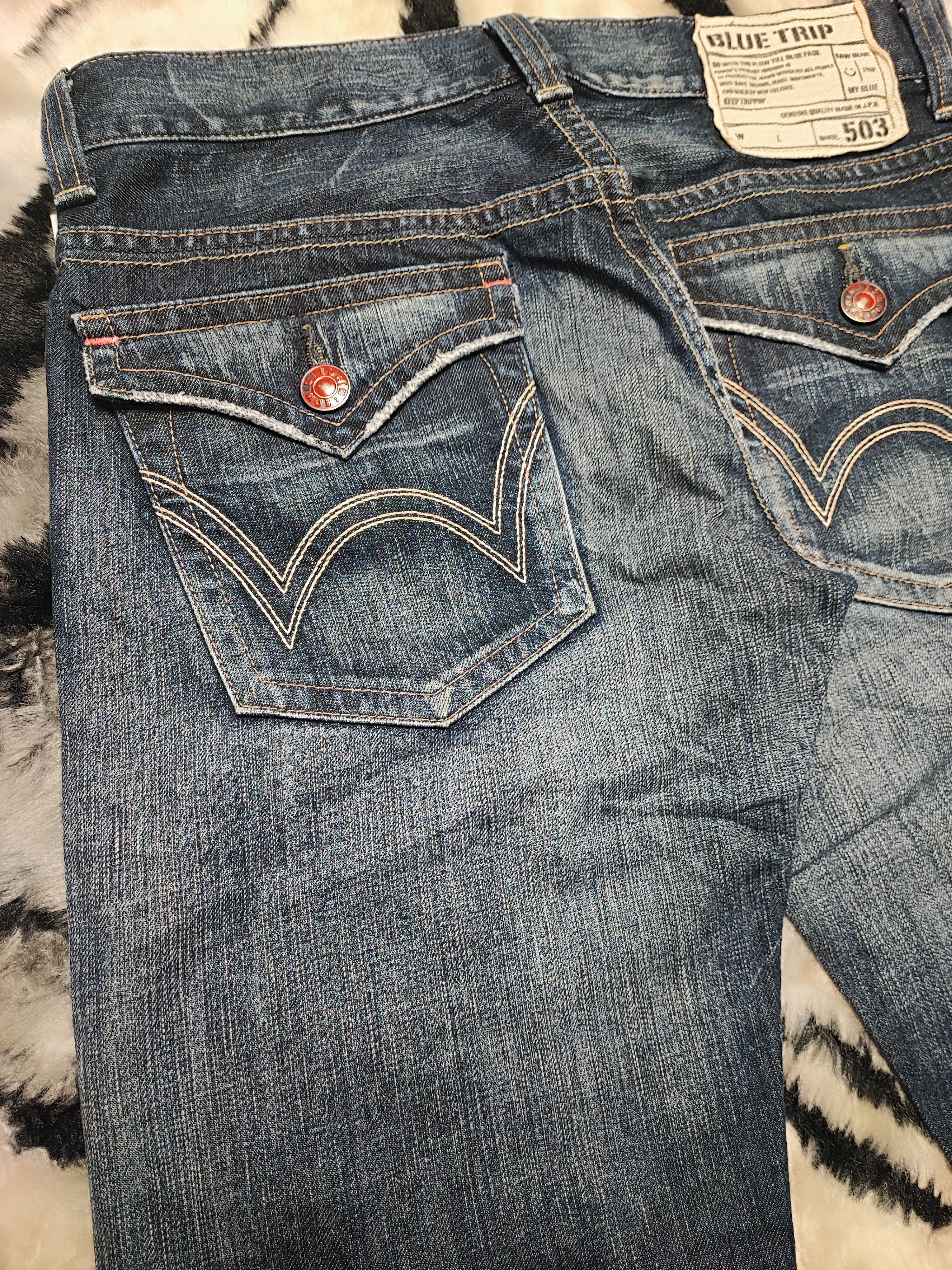 Edwin Edwin 503 Blue Trip Japan Distressed Jeans Size US 32 / EU 48 - 16 Thumbnail