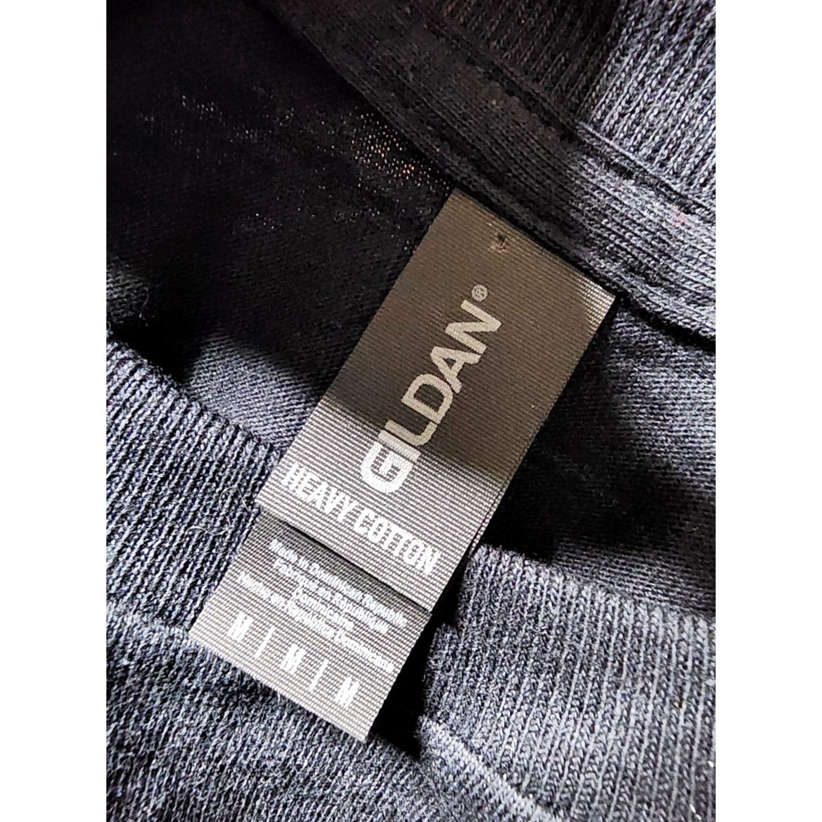 Gildan Mens M Gildan T-Shirt Black Short Sleeve Crew Neck Skull Double-Sided 100 Cotton Regular L M Size US M / EU 48-50 / 2 - 5 Thumbnail