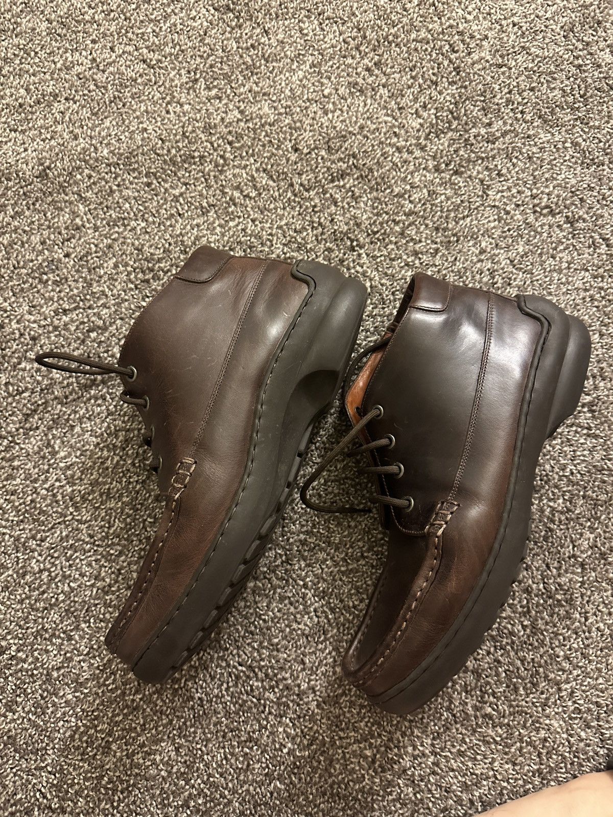 Bally Men\'s Brown Leather Boots with Fur Trim Men main image 4