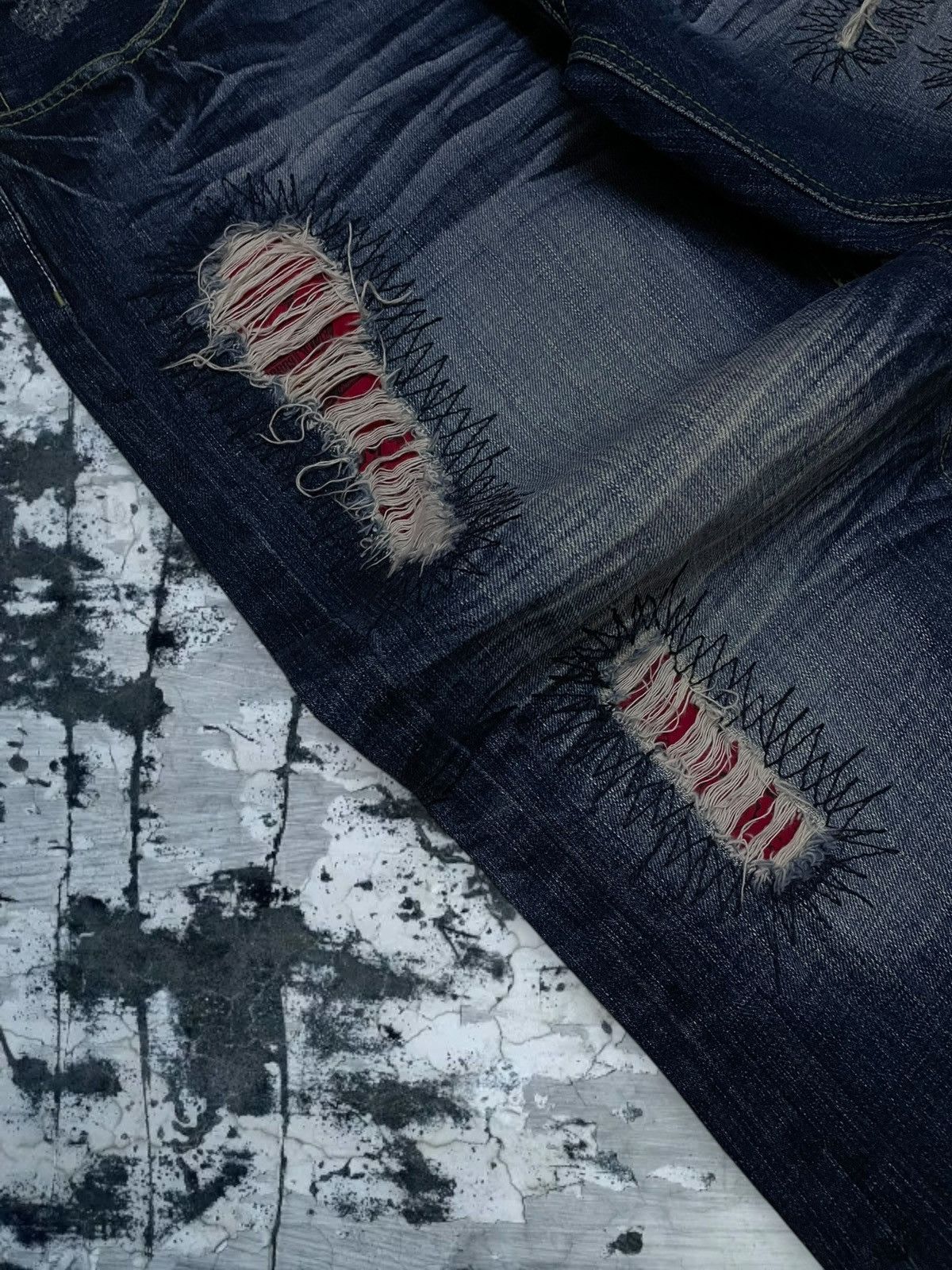 Hysteric Glamour Rare VTG 1990s Designer More Core Division Distressed Denim Size US 32 / EU 48 - 8 Thumbnail