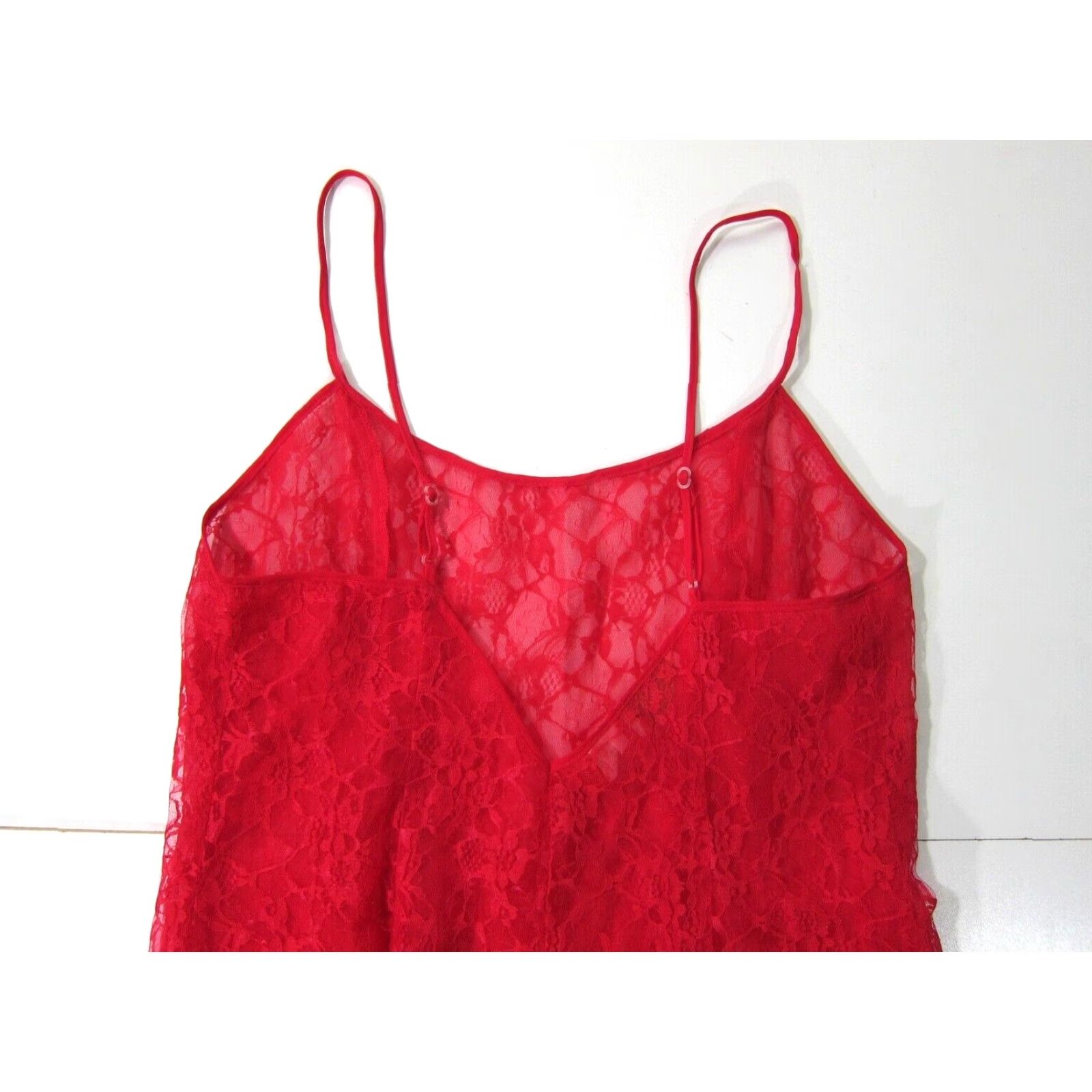 Victoria's Secret VINTAGE Victoria's Secret Red Lace Nightgown Cami Large Lingerie Spaghetti Strap Women Size ONE SIZE - 6 Thumbnail