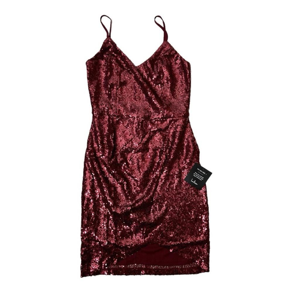 Lulus Lulus l NWT Red Sequin Dress Small Size S / US 4 / IT 40 - 2 Thumbnail