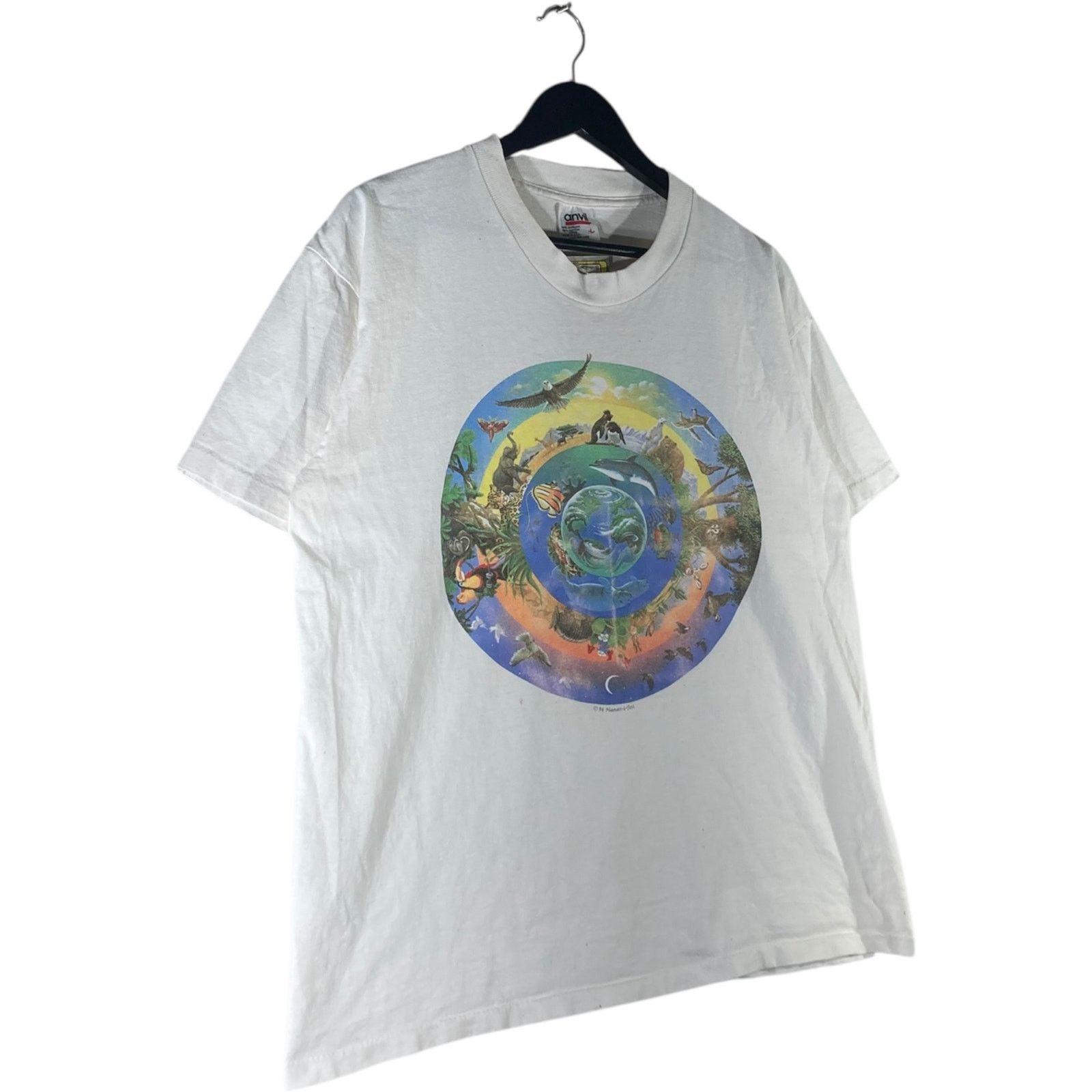 Anvil Vintage Animals Planet Pre-Shrunk Short Sleeve T-Shirt Large Size US L / EU 52-54 / 3 - 4 Thumbnail