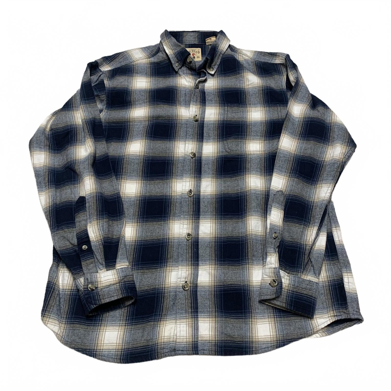 Redhead Red Head Men's Large Blue Plaid Flannel Shirt Cotton Size US L / EU 52-54 / 3 - 1 Thumbnail