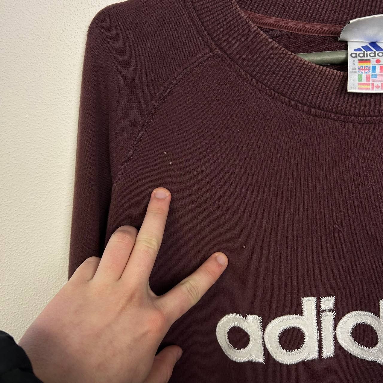 Adidas Vintage Adidas Big logo Brown distressed y2k sweatshirt Size US XL / EU 56 / 4 - 5 Thumbnail