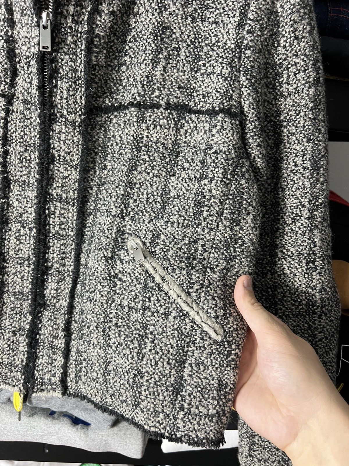 Isabel Marant Etoile 👑 Isabel Marant Etoile Tweed Wool Linen Blend Blazer Jacket Size M / US 6-8 / IT 42-44 - 5 Thumbnail