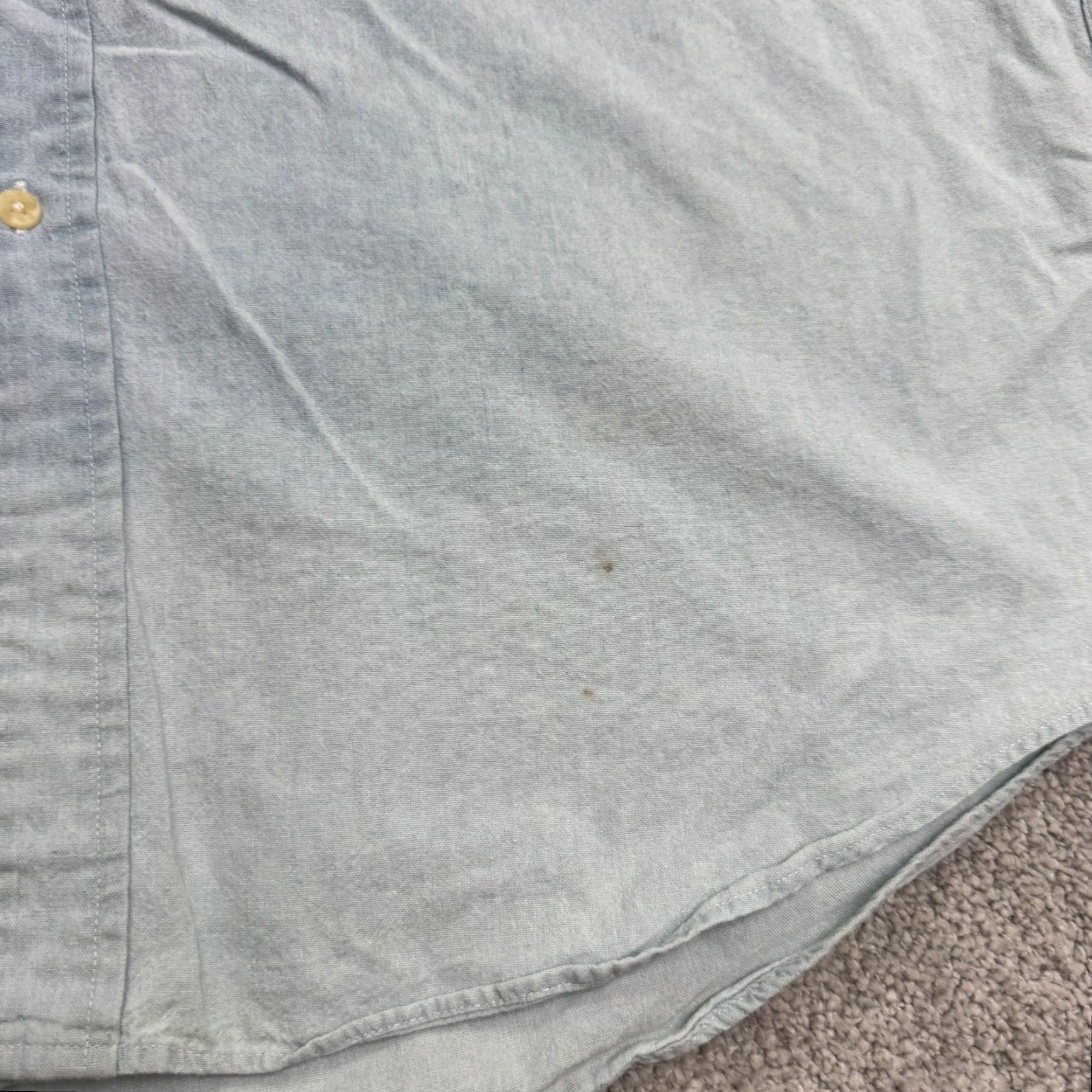 Vintage VINTAGE Arbor Way Button-Down Shirt Mens Large Chambray Short Sleeve Blue 50 in Chest Mens Casual Shirt Size US L / EU 52-54 / 3 - 6 Thumbnail
