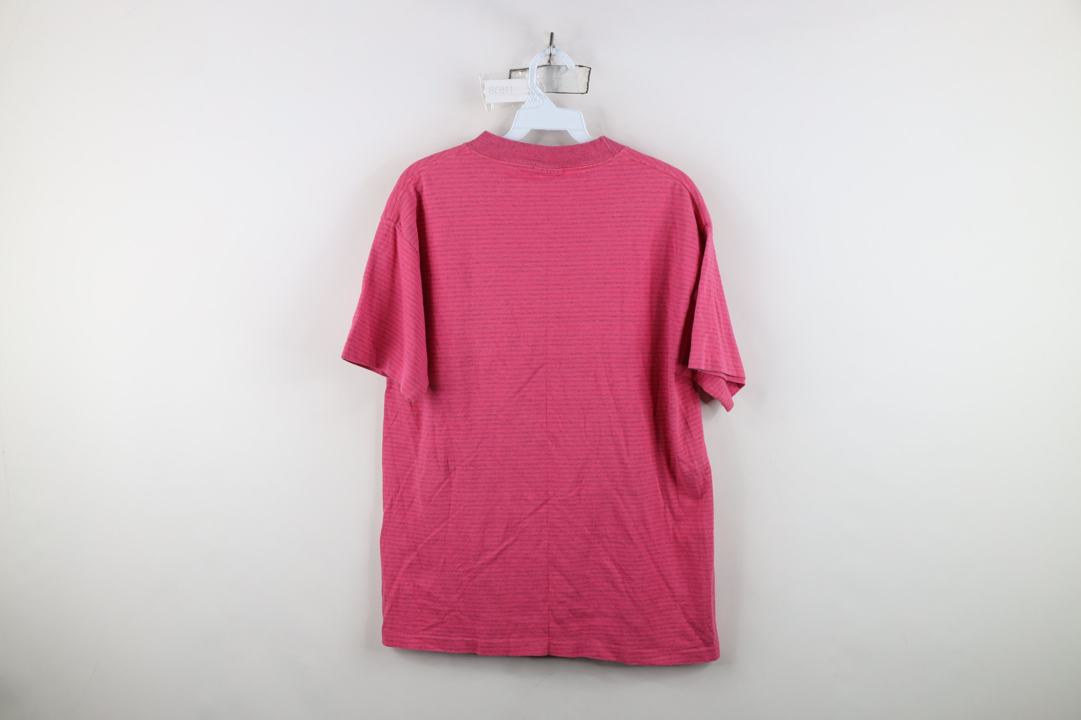 Vintage Vintage 90s Spell Out Striped Universal Studios T-Shirt Pink Size US M / EU 48-50 / 2 - 9 Thumbnail