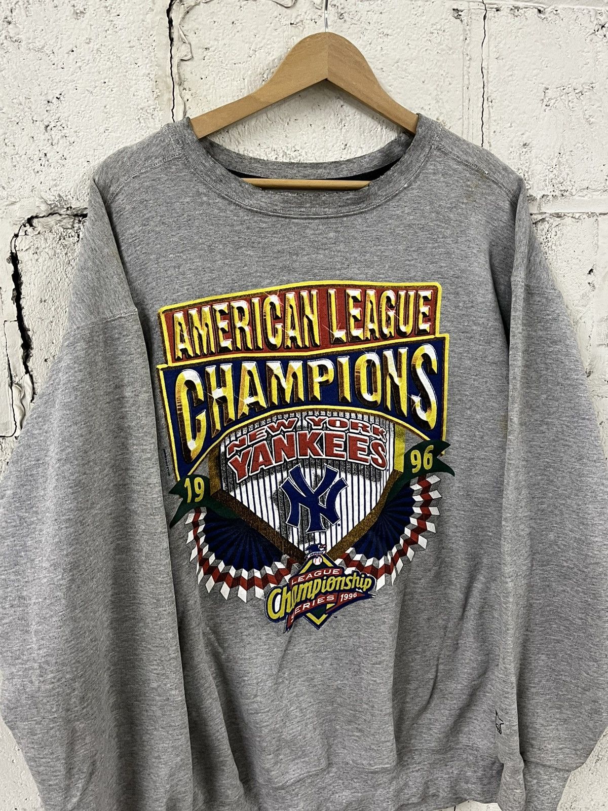 Starter Vintage NY yankees 90s starter sweatershirt boxy hype Size US XL / EU 56 / 4 - 5 Thumbnail