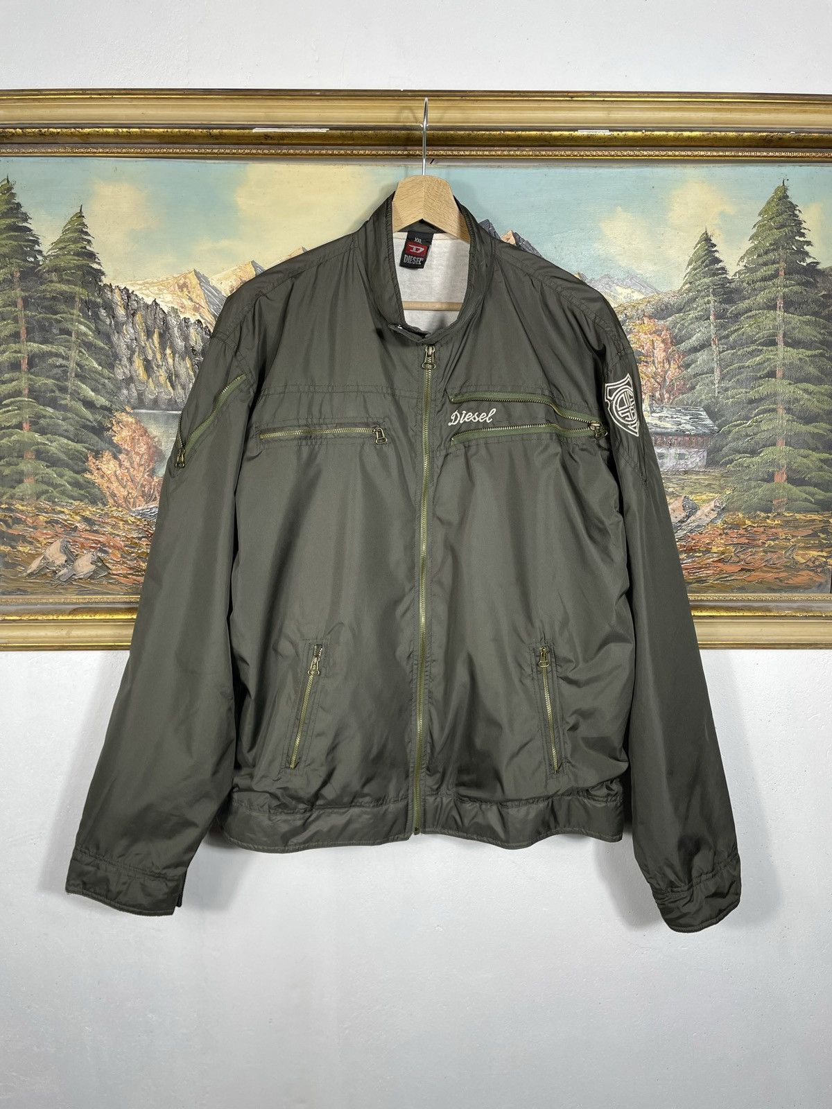 Diesel × Japanese Brand × Vintage Diesel Retro Y2k Ligh Jacket Skate HipHop Saag Loose Boxy Size US XXL / EU 58 / 5 - 1 Thumbnail