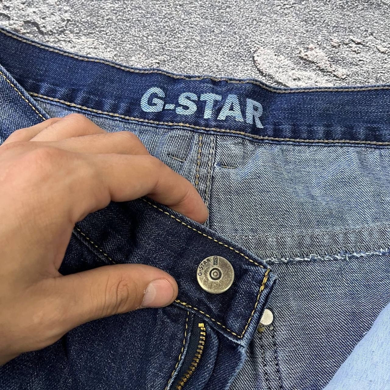 G-Star Vintage Big Logo G-Star Faded Jeans Distressed Thrashed Y2K Size US 33 - 7 Thumbnail