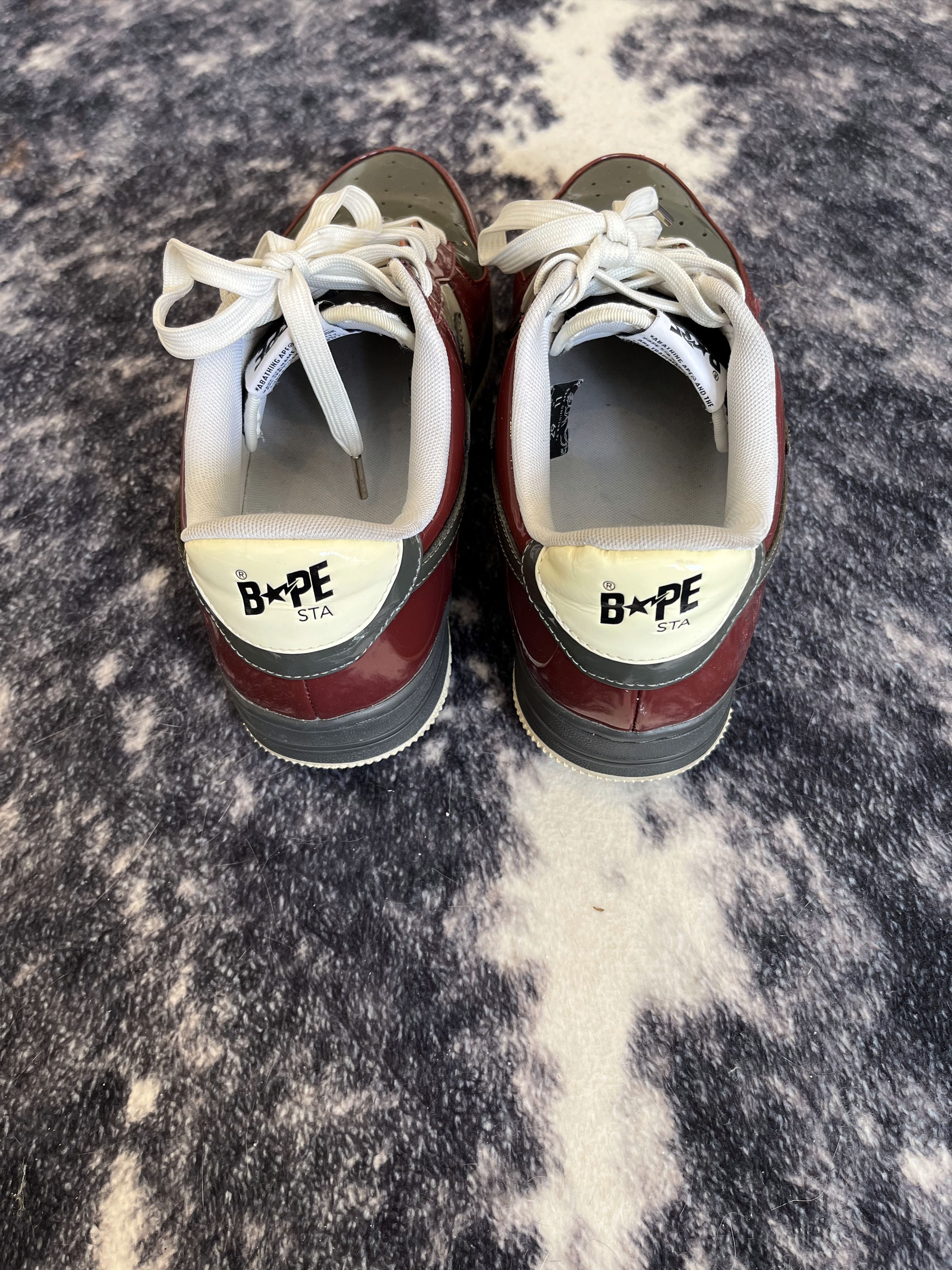 Bape A Bathing Ape Bapestas Grey x Red Size US 11 / EU 44 - 3 Thumbnail