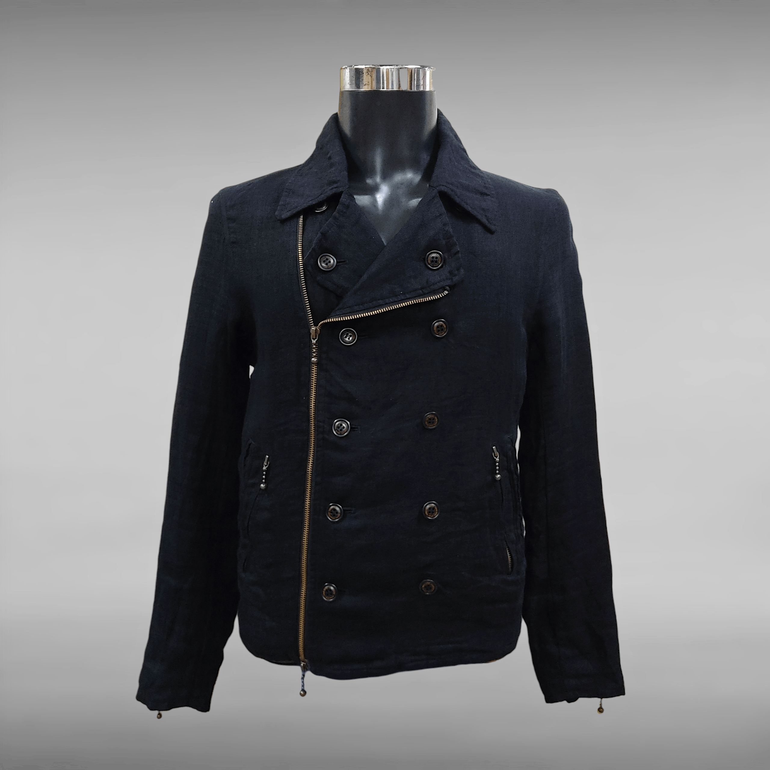 If Six Was Nine Glamb I6W9 Inspired Hemp Cotton Double Breasted Jacket Size US S / EU 44-46 / 1 - 1 Thumbnail