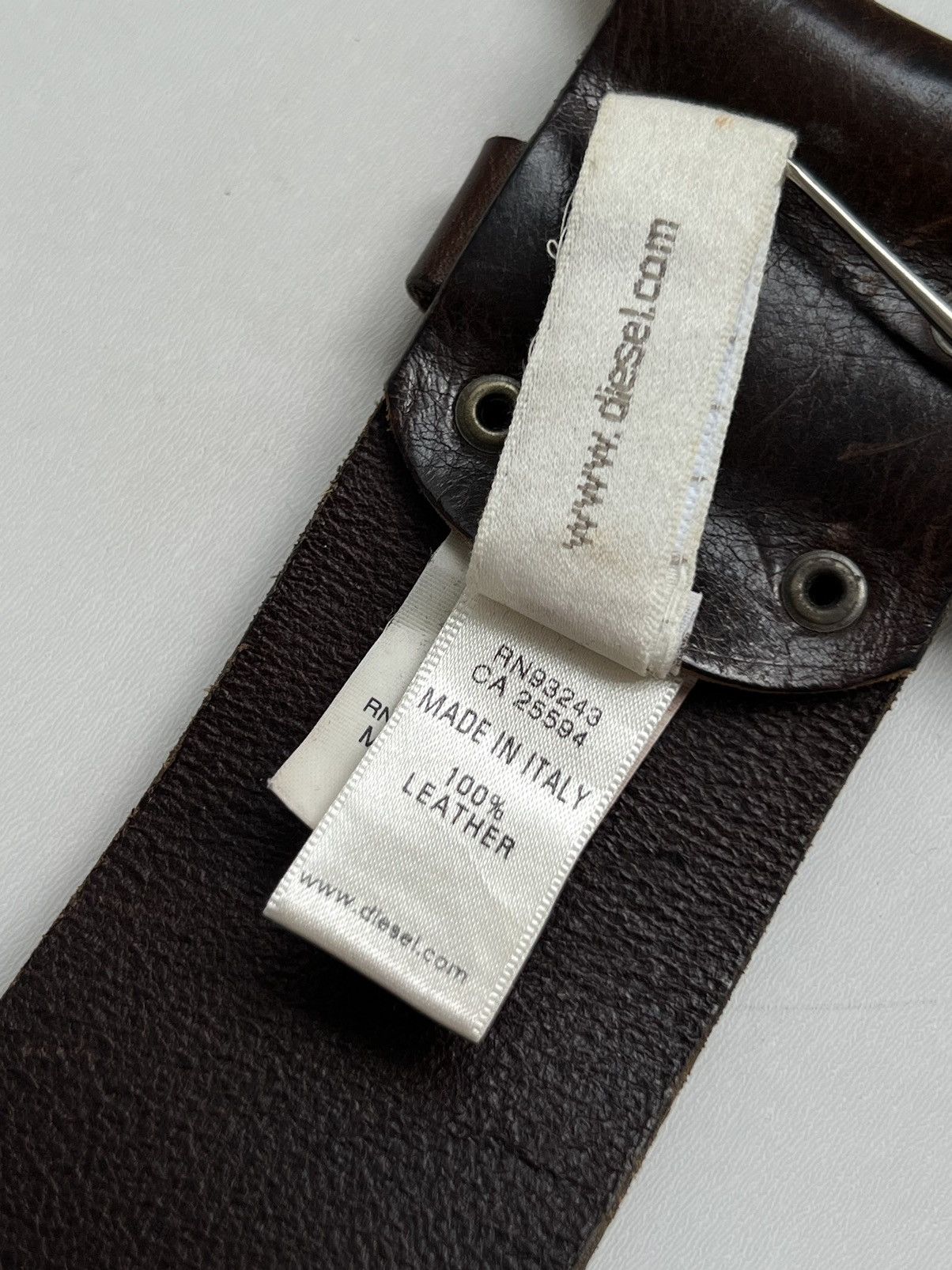 Diesel × Vintage Vintage 90s Diesel Oversized Wide Leather Belt Size ONE SIZE - 13 Thumbnail