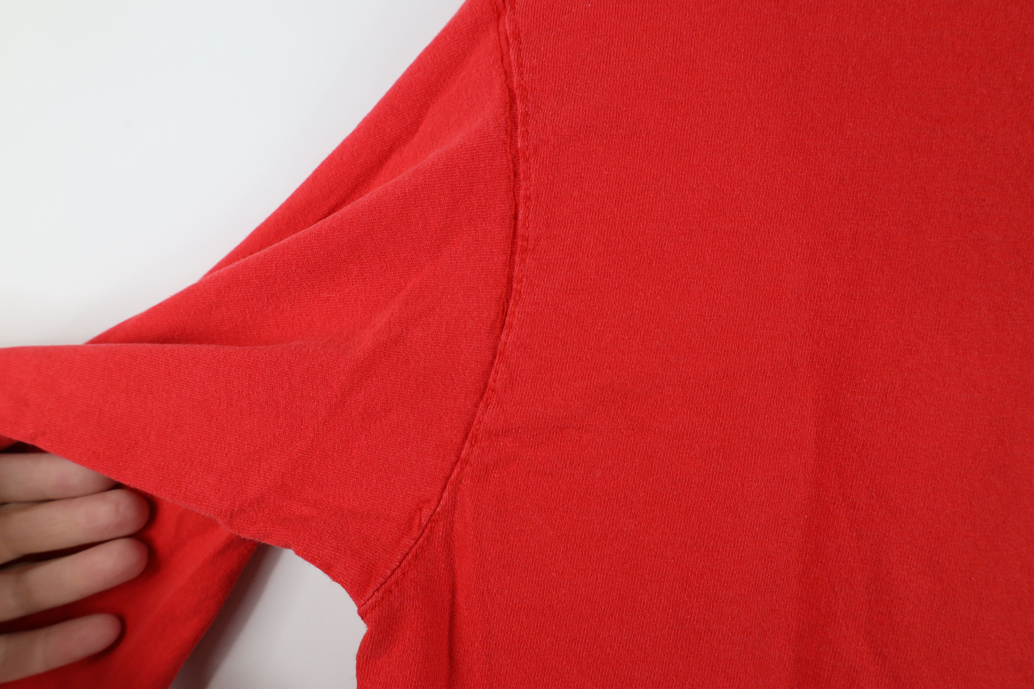 Vintage Vintage 90s Streetwear Mock Neck Long Sleeve T-Shirt Red Size US S / EU 44-46 / 1 - 9 Thumbnail