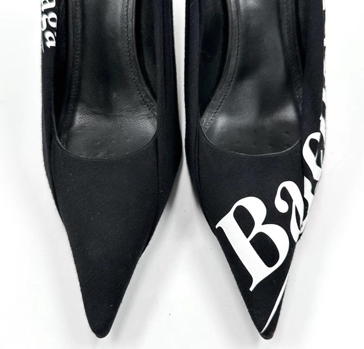 Balenciaga Balenciaga Black Pointed Toe Coke Logo Heels K12 Size US 6 / IT 36 - 4 Thumbnail