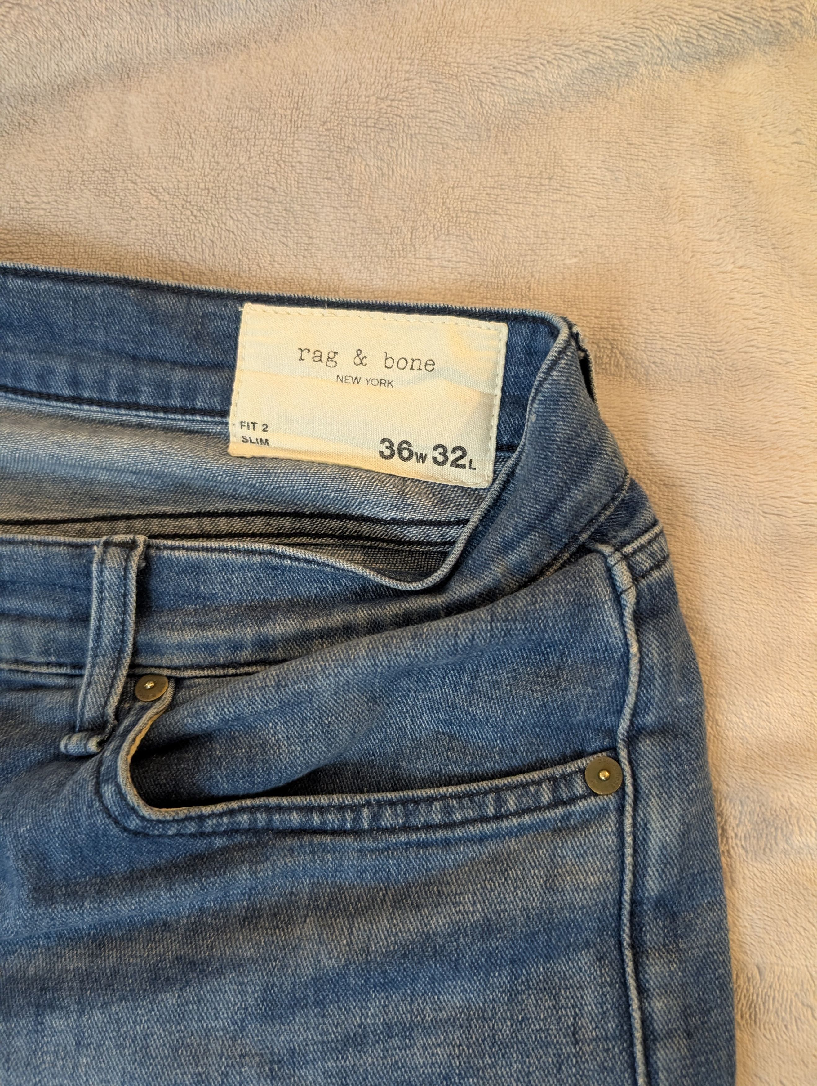 Rag & Bone Rag and Bone Fit 2 Jeans (36 waist) Size US 36 / EU 52 - 2 Thumbnail