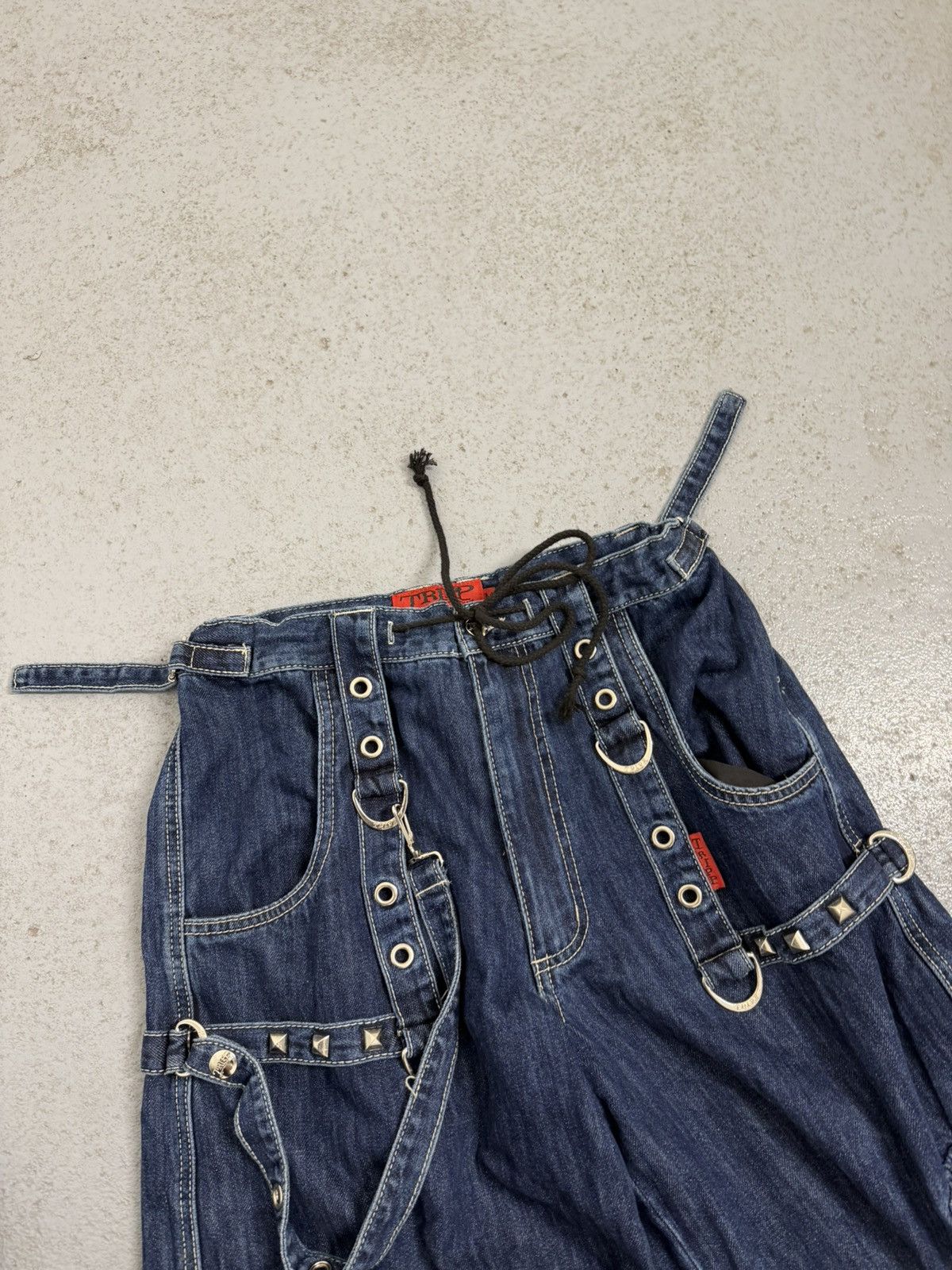 Tripp NYC Tripp Nyc Multi-laces Rivets Wide Transformed Pants Size US 32 / EU 48 - 11 Thumbnail
