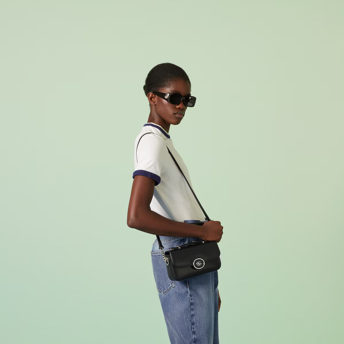 Gucci o1s1wg110225 Size: OS / Petite GG Mini Shoulder Bag in Black Size ONE SIZE - 2 Thumbnail