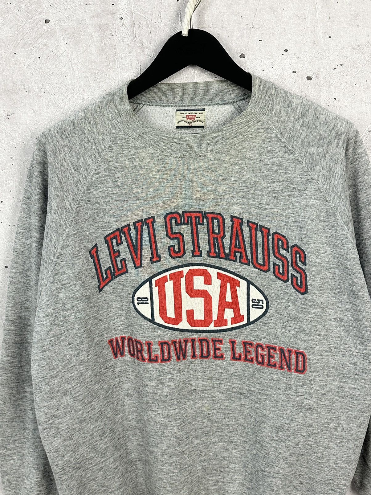 Levi's Vintage Levi’s Worldwide Legend Made in USA Grey Sweatshirt Size US M / EU 48-50 / 2 - 2 Thumbnail