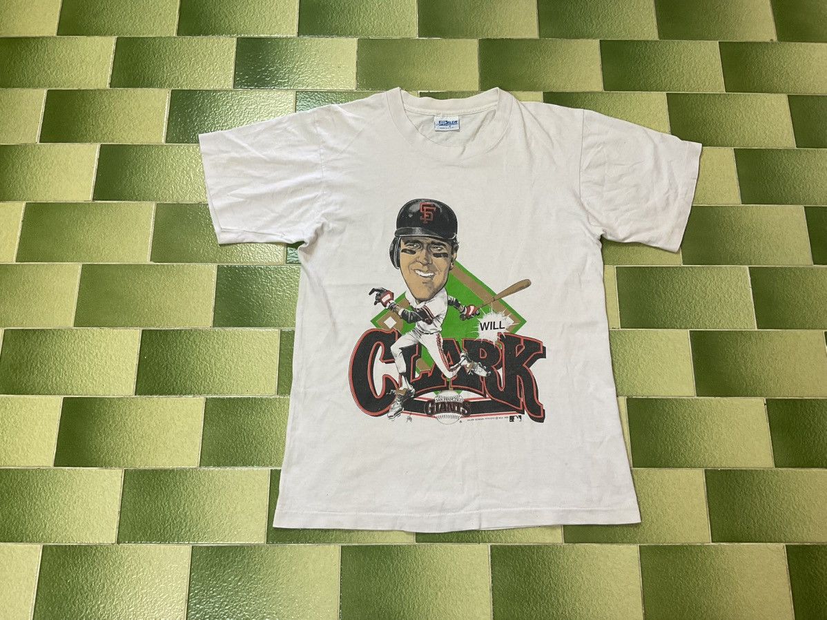 MLB Vintage 1989 Will Clark Caricature SF Giants Tshirt Size US M / EU 48-50 / 2 - 1 Thumbnail