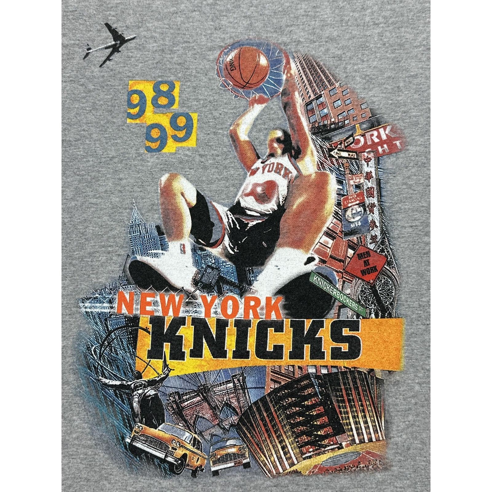 Gildan New York Knicks Shirt XL Dunking Skyline 98 99 Double Sided Size US XL / EU 56 / 4 - 11 Thumbnail