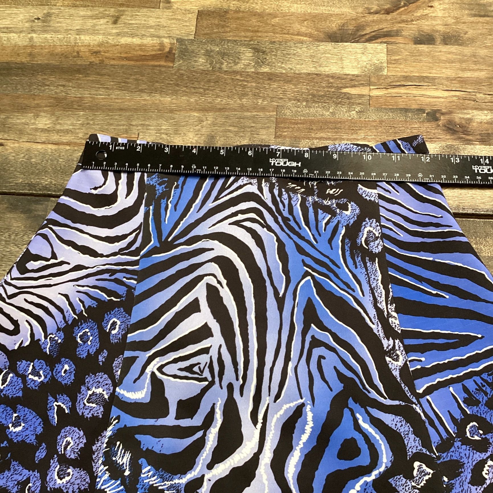 Vintage Milano Skirt Women XS Purple Black Animal Print A-Line Pull On Elastic Waist Knee Length Size 26" / US 2 / IT 38 - 5 Thumbnail