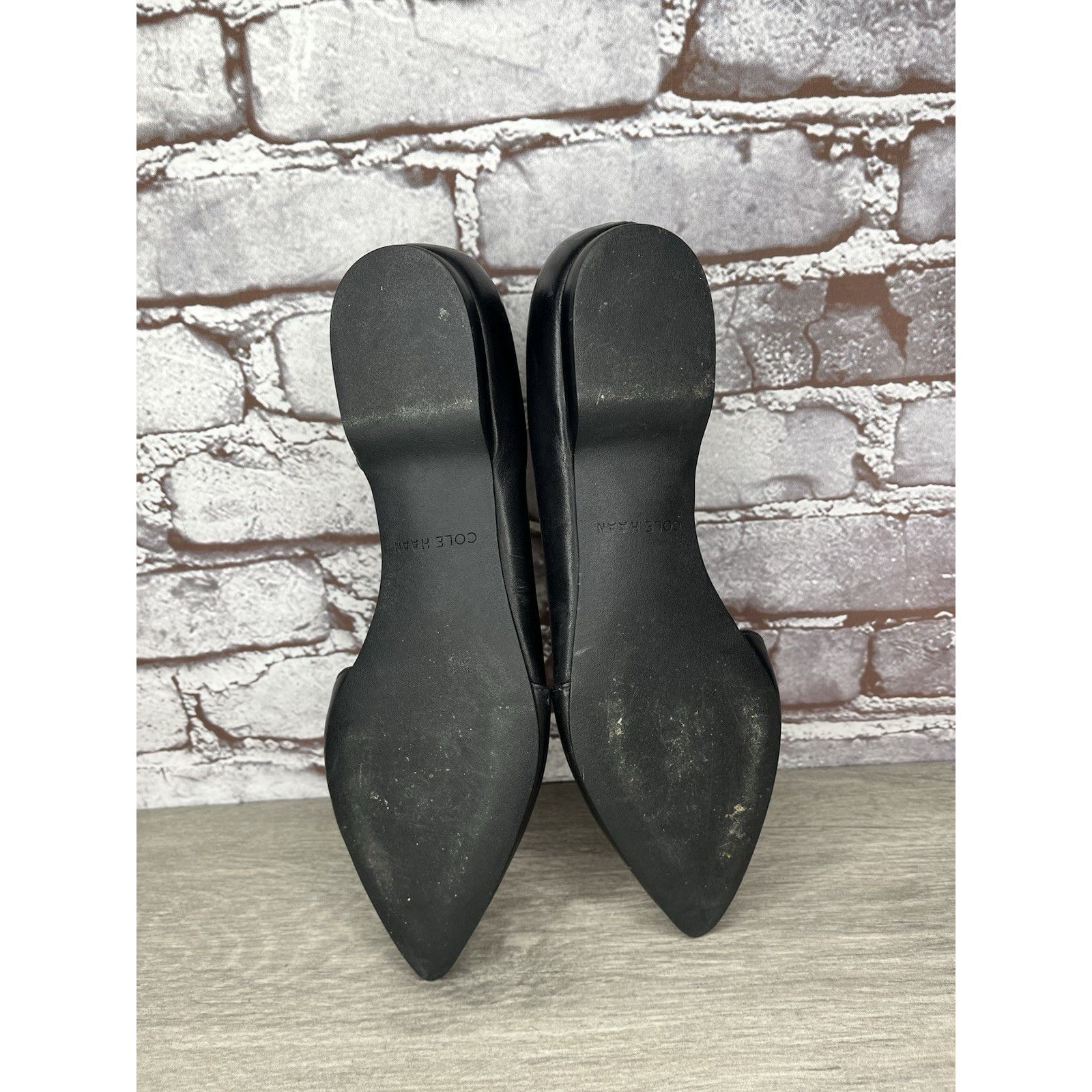 Cole Haan Cole Haan D’Orsay Black Leather Pointed Toe Slip On Flats Wo Size US 8 / IT 38 - 19 Thumbnail