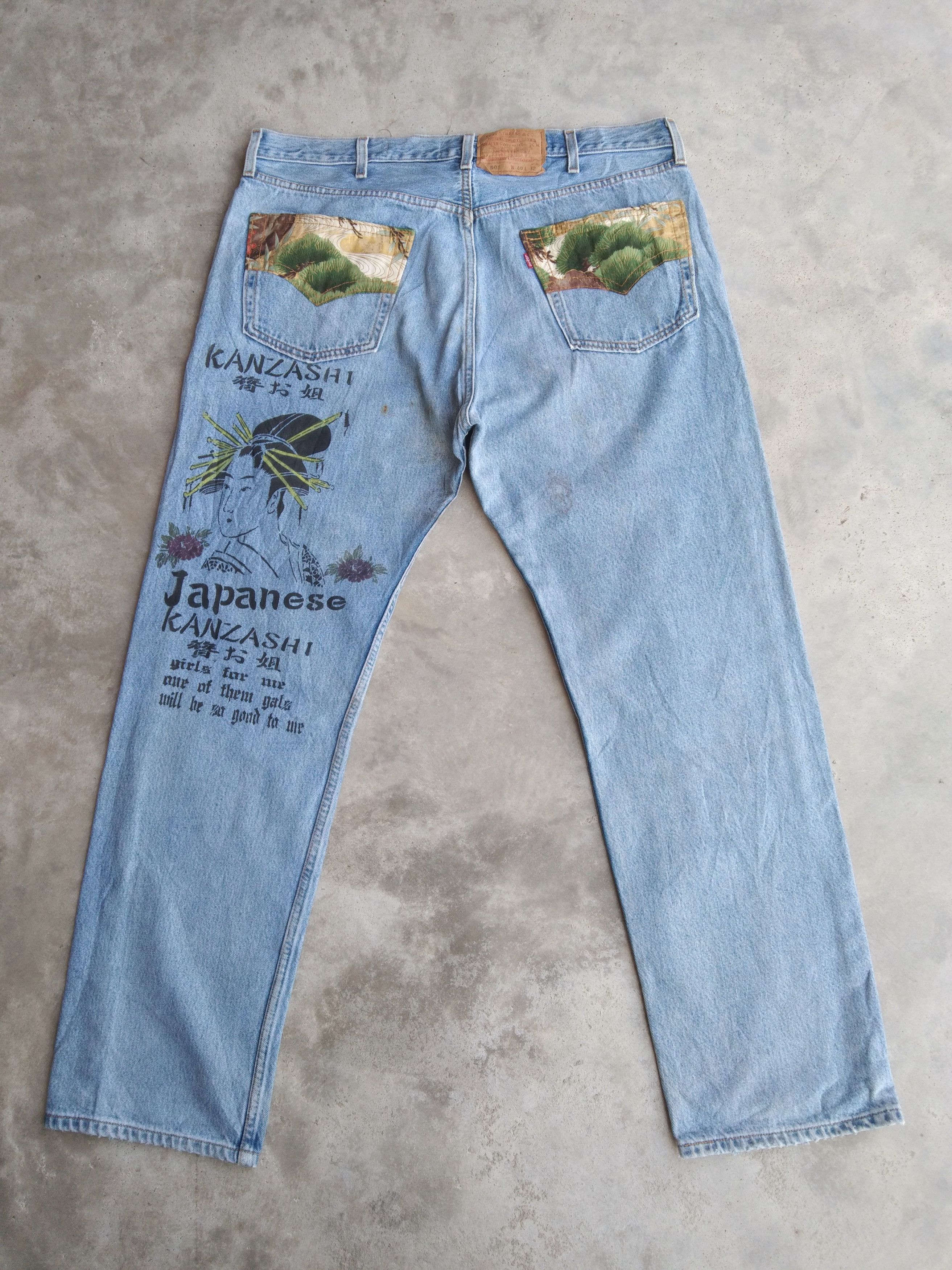 Vintage Levi's 501 x Anch Crash 90s Y2k Jeans 38x32