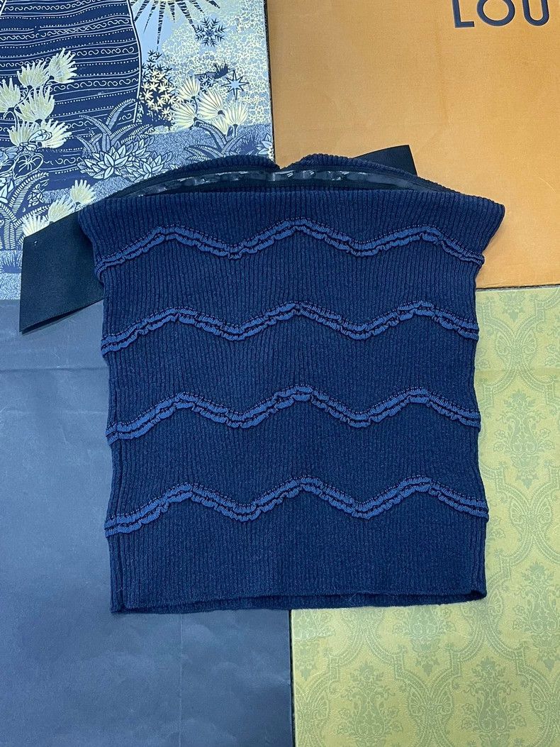 Chanel Chanel Blue knitted bow chest Size XXS / US 00 / IT 34 - 4 Thumbnail