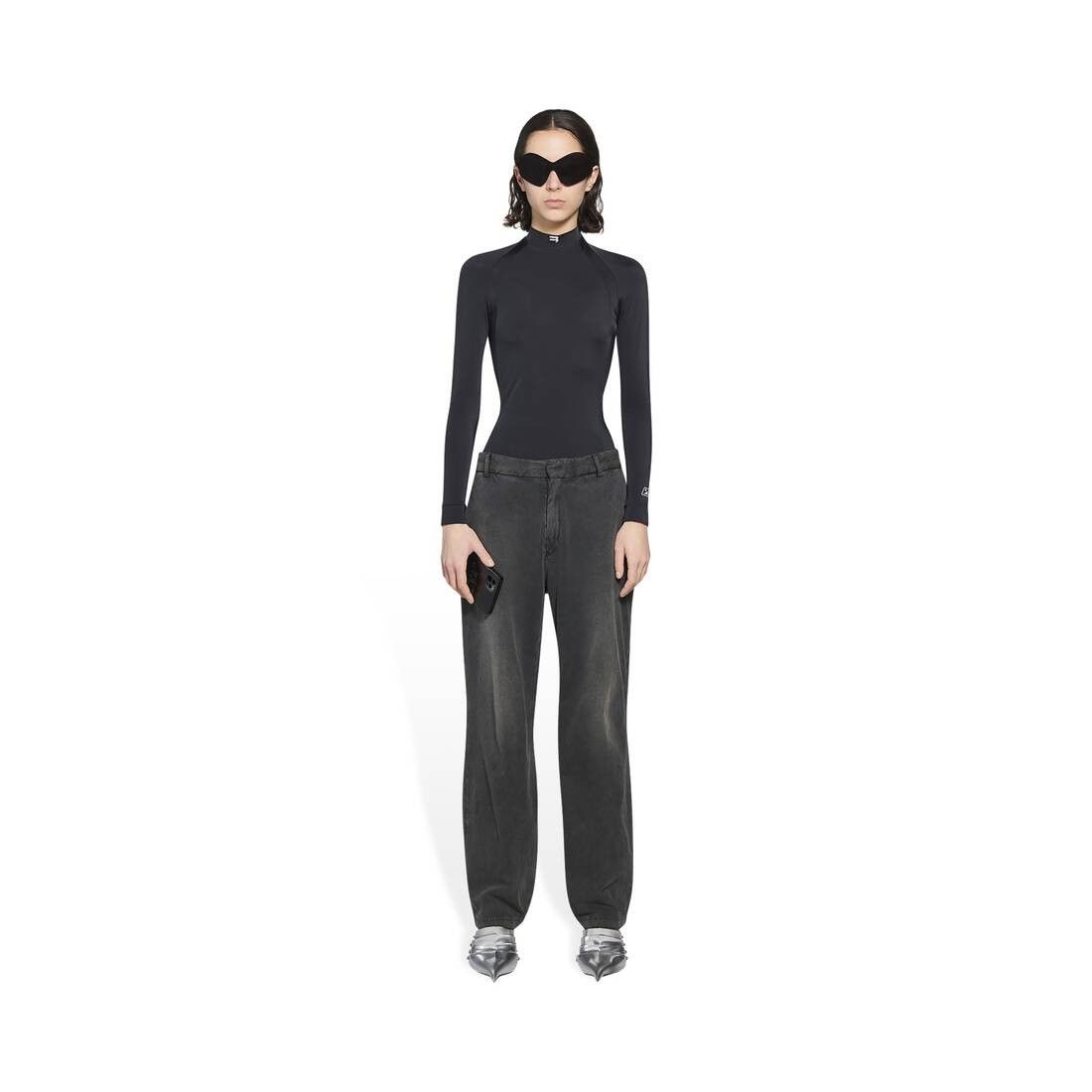 Balenciaga o1in1g0225 Sporty B Long Sleeve T-Shirt in Black Size XS / US 0-2 / IT 36-38 - 5 Thumbnail