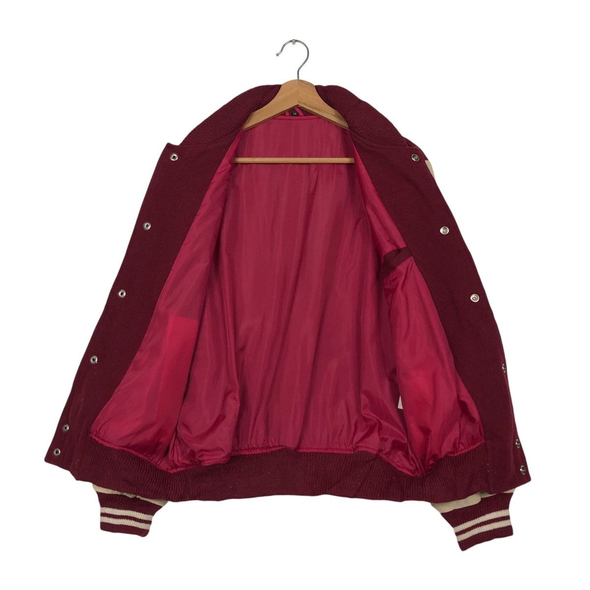 Japanese Brand × Vintage 📌Vintage Varsity Jacket Unknown Brand Issey Miyake Size US M / EU 48-50 / 2 - 14 Thumbnail