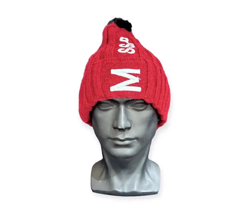 Japanese Brand Japanese Brand Knit Bobble Beanie Hat Size ONE SIZE - 1 Thumbnail